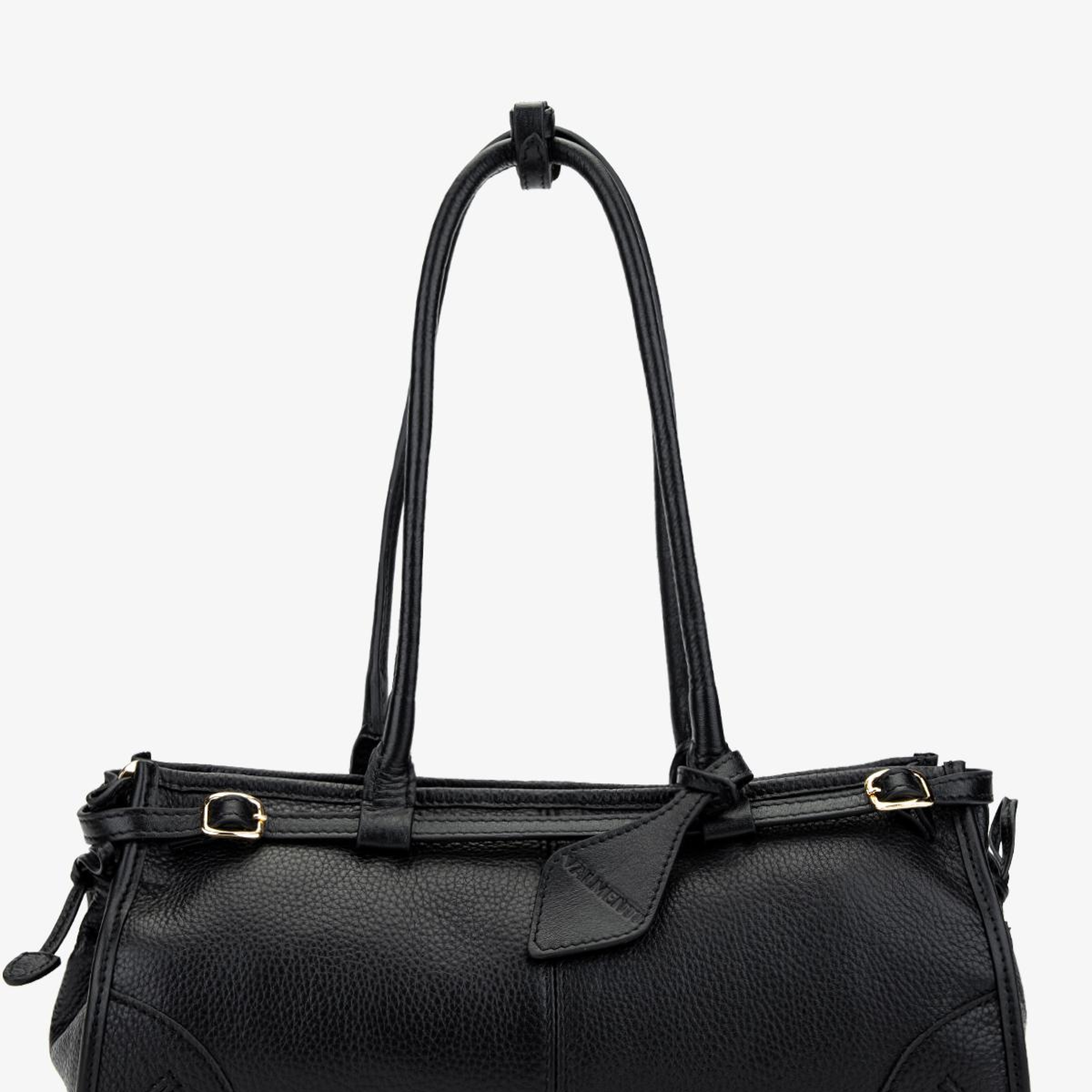 Valmenti Kadın Hakiki Deri Siyah Floter Kol Çantası