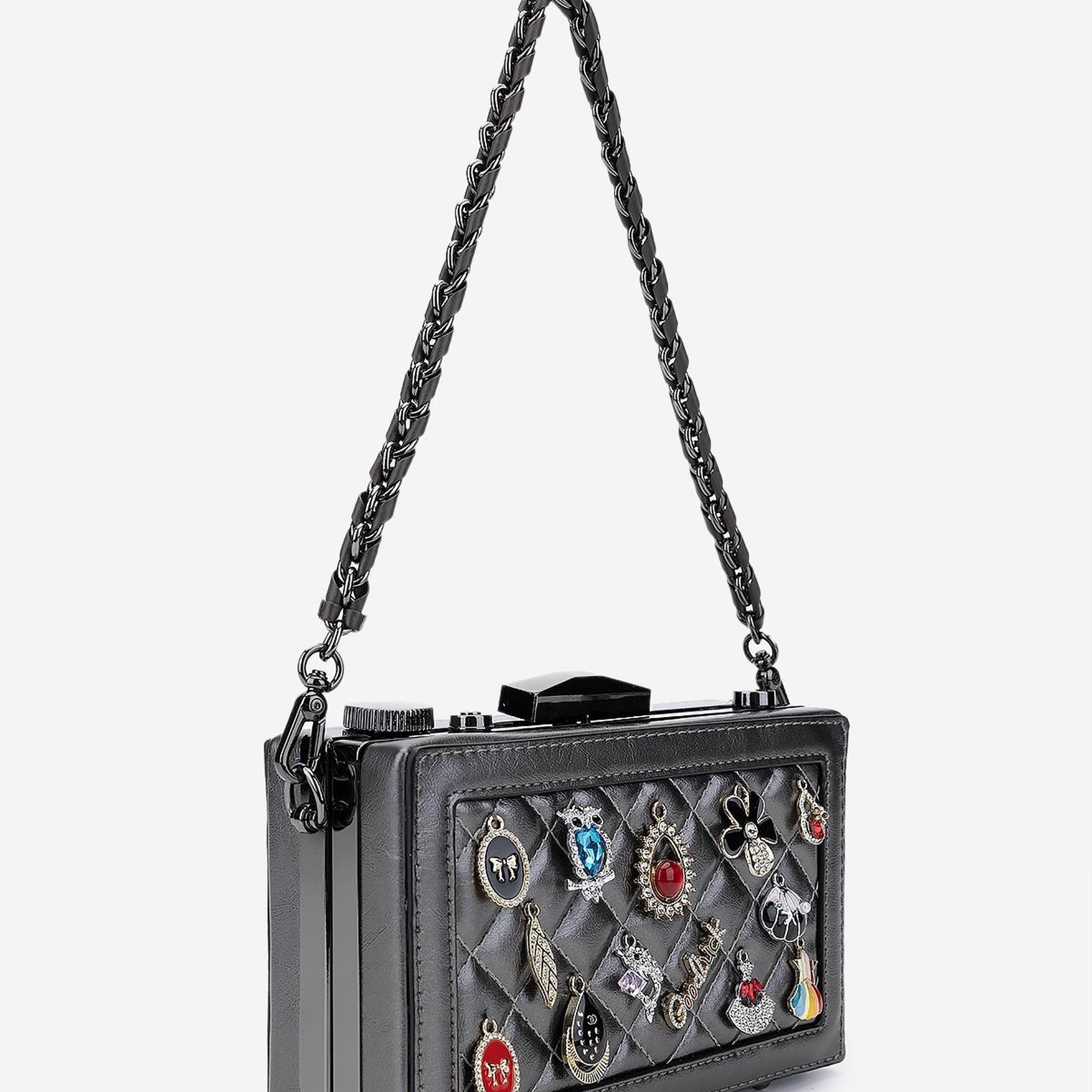 Valmenti Kadın Suni Deri Metalik Omuz Çanta