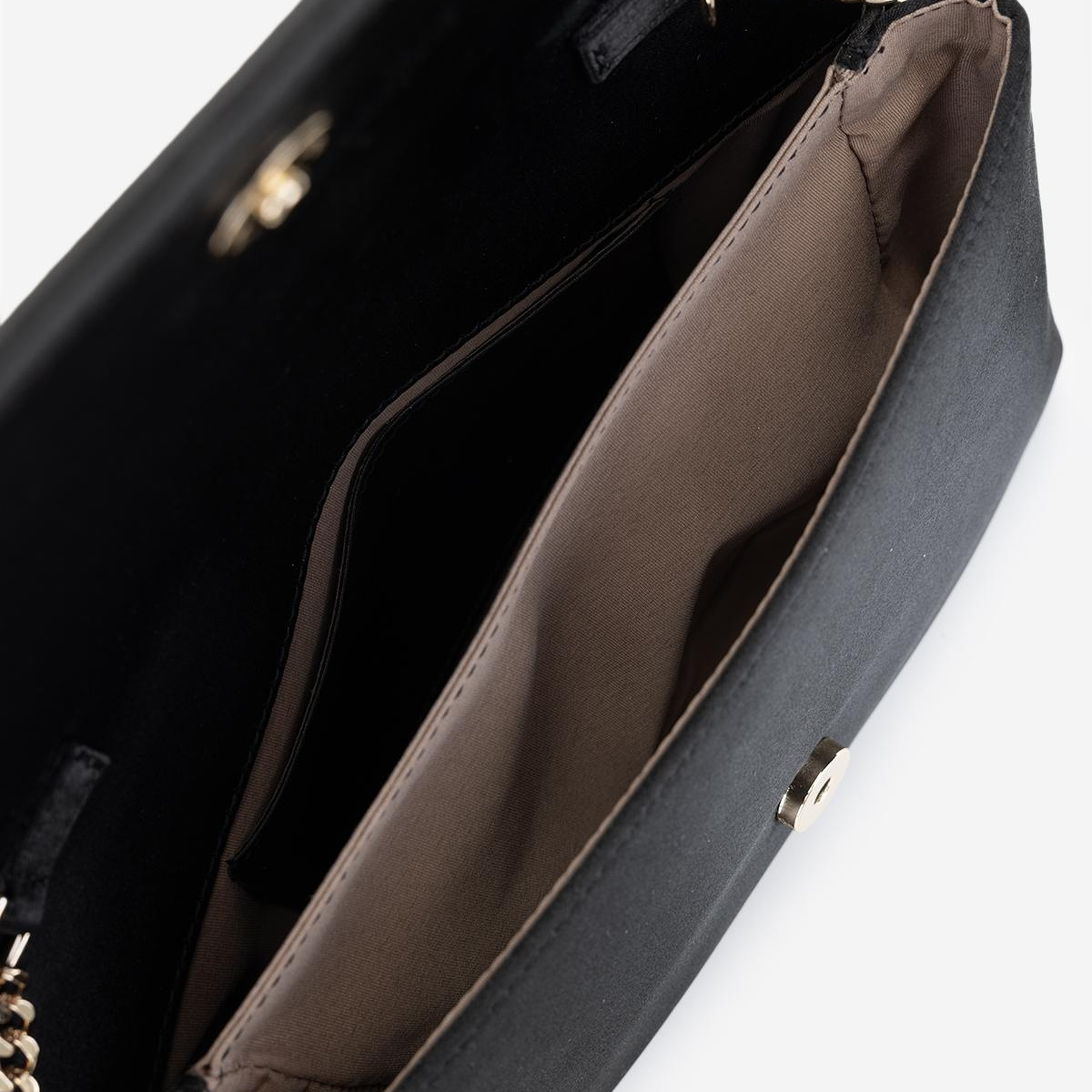 Valmenti Kadın Suni Deri Siyah Saten Omuz Çanta