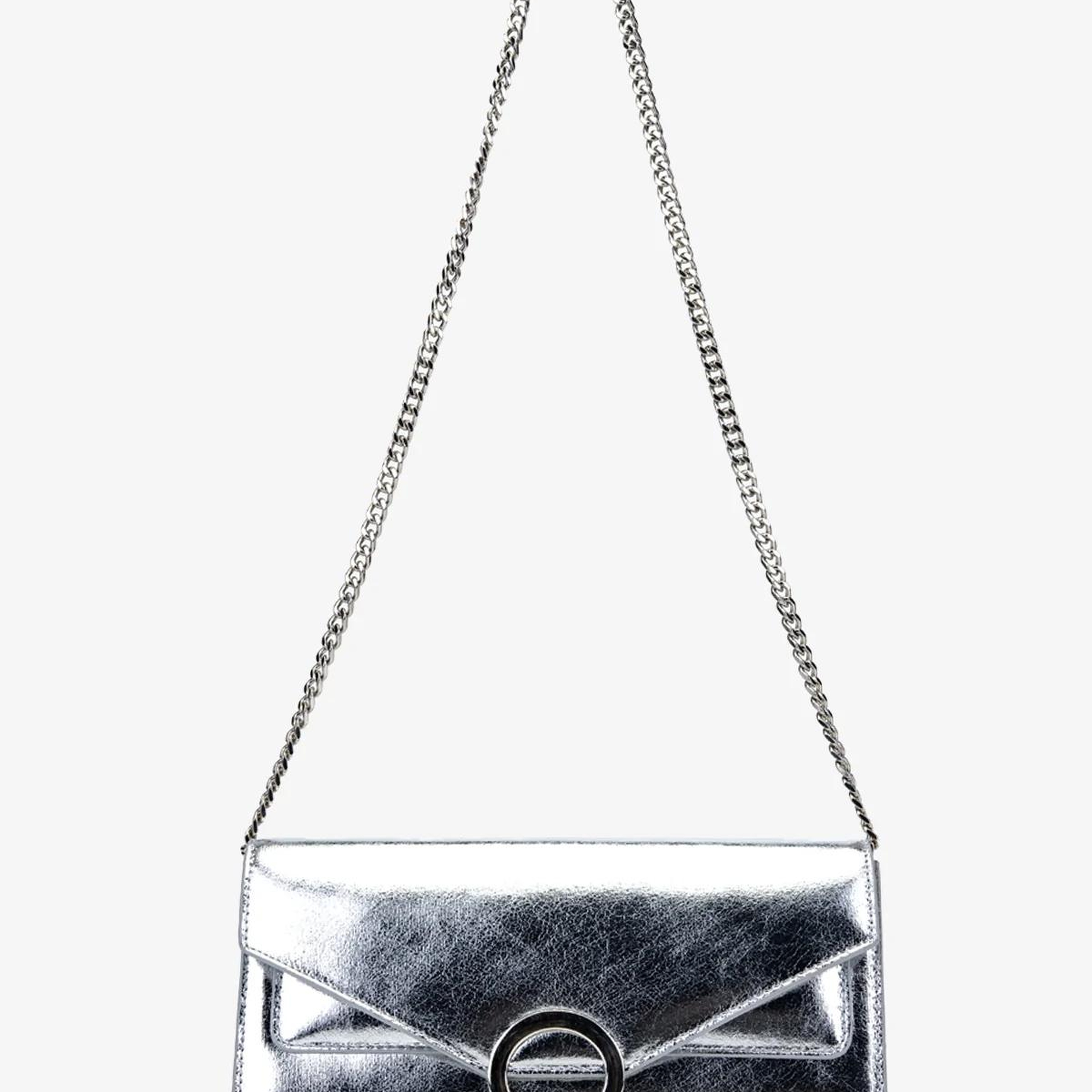 Valmenti Kadın Suni Deri Gri Omuz Çanta