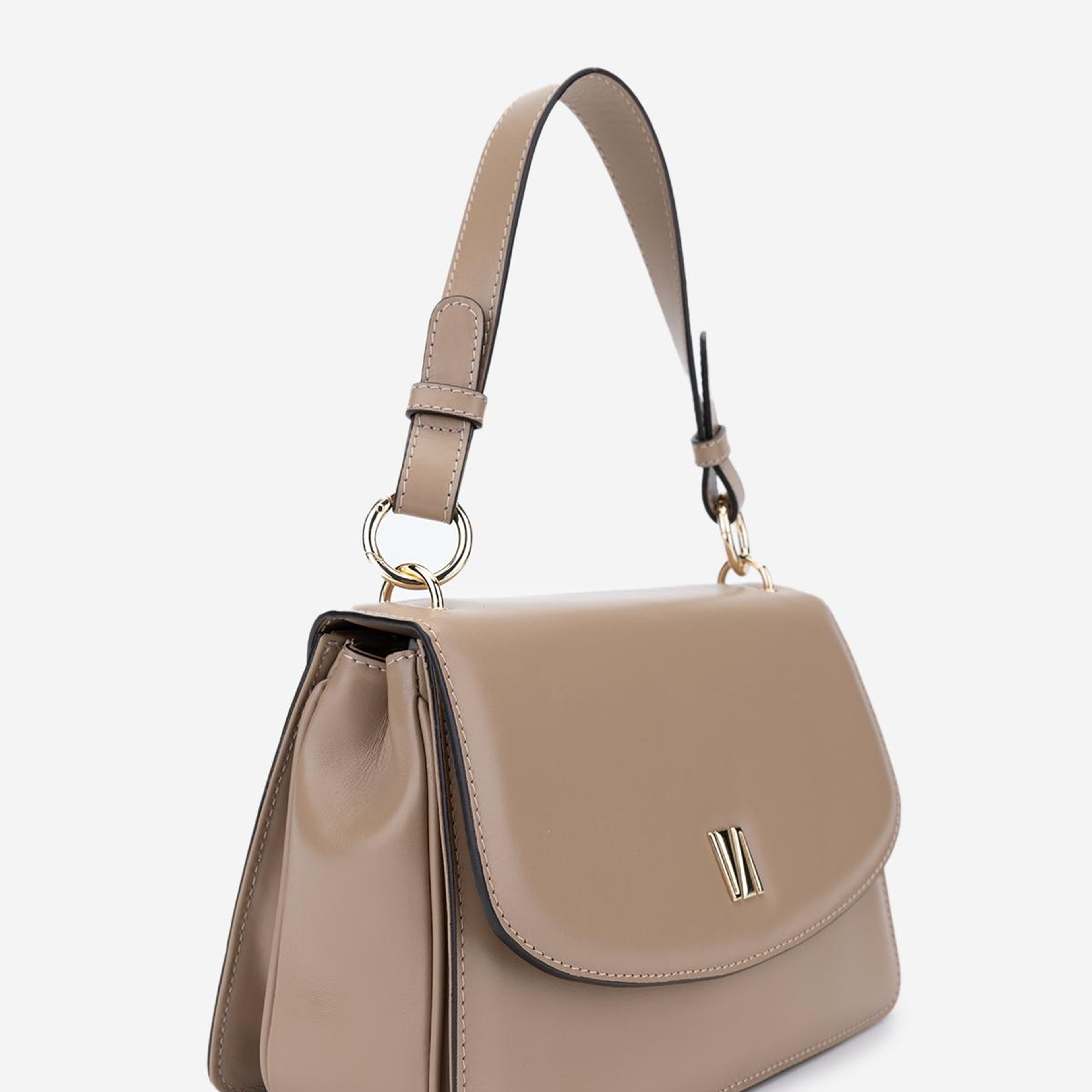 Valmenti Kadın Hakiki Deri Bej Omuz Çanta