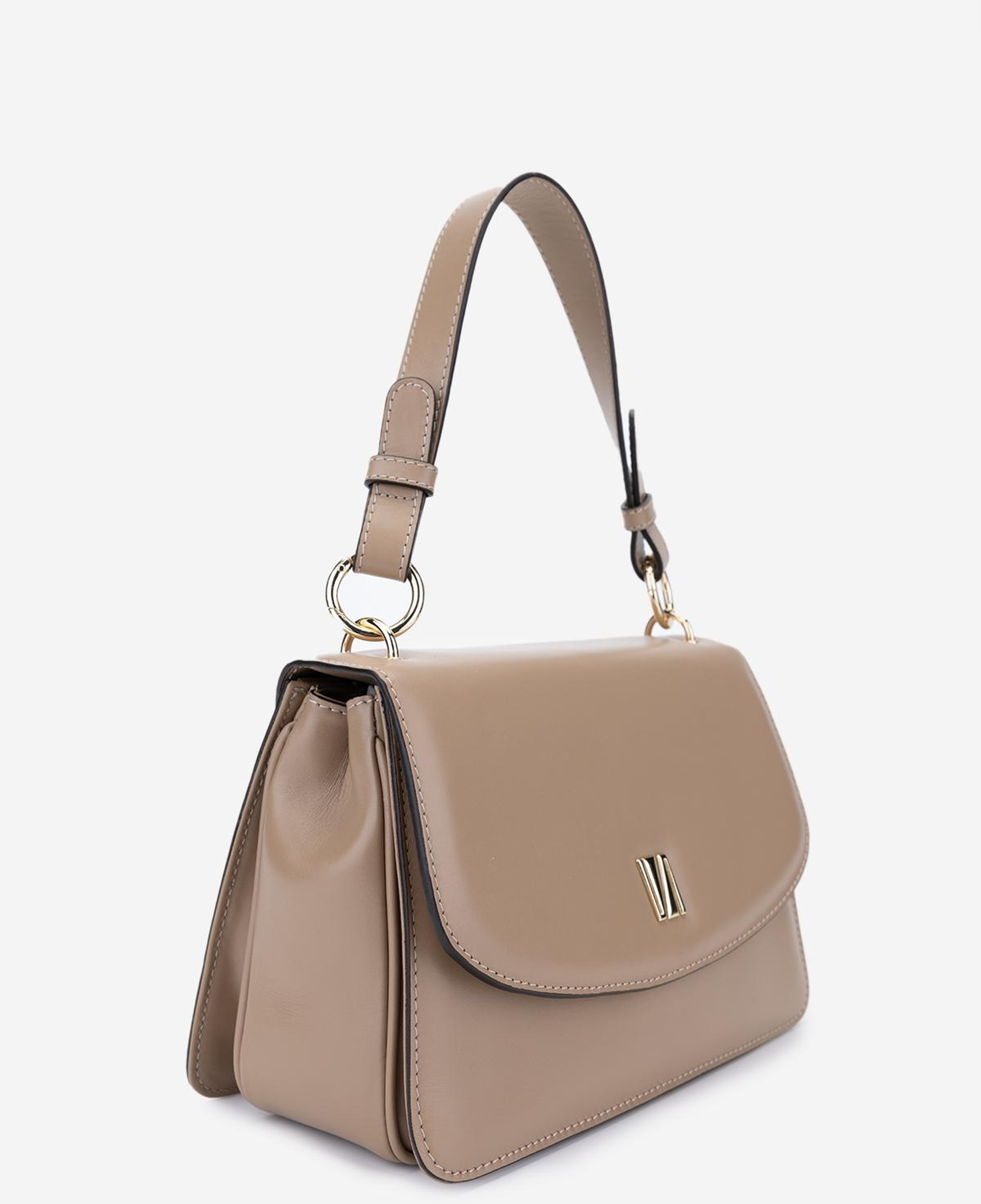 Valmenti Kadın Hakiki Deri Bej Omuz Çanta