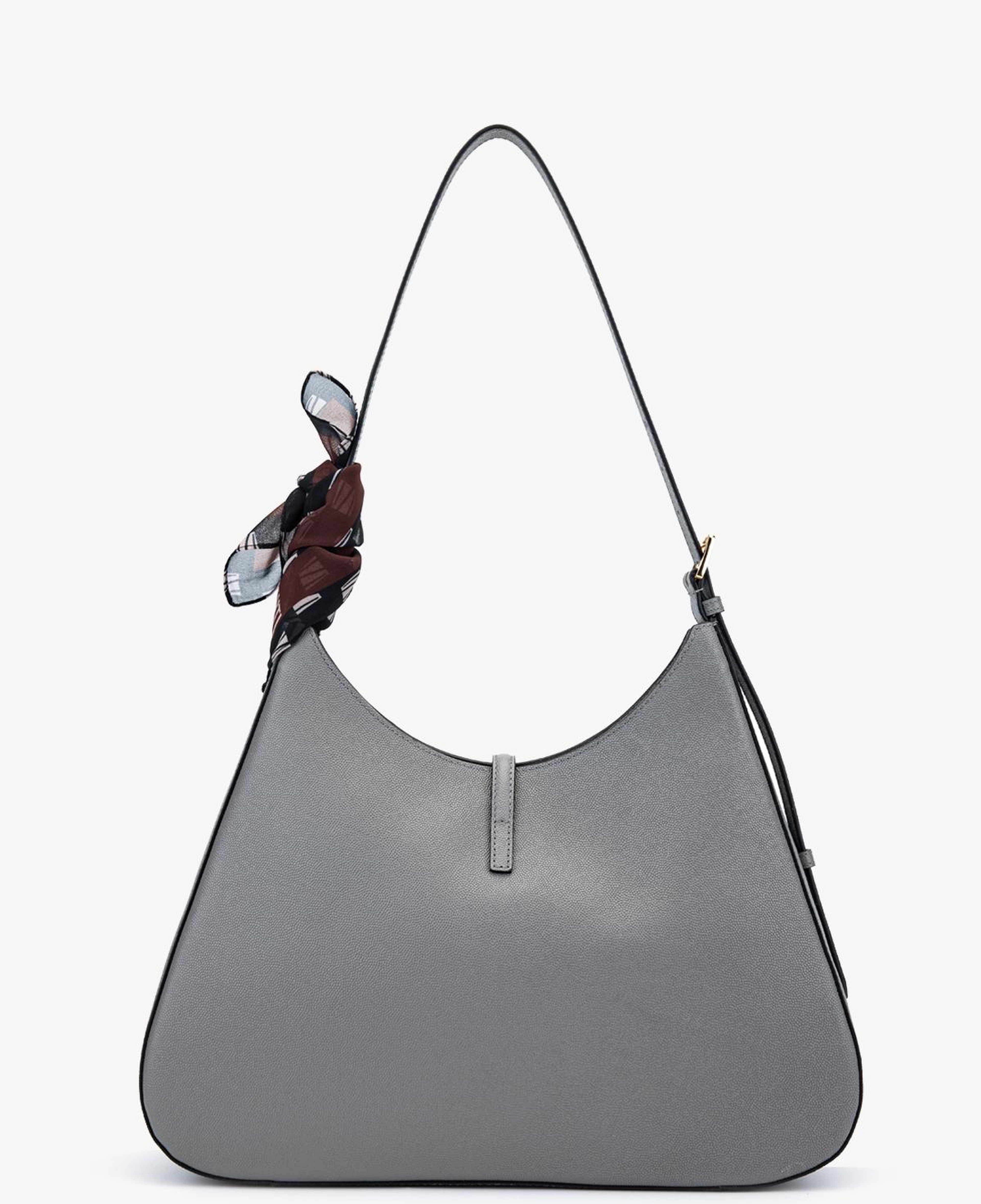 Valmenti Kadın Hakiki Deri Gri Omuz Çanta