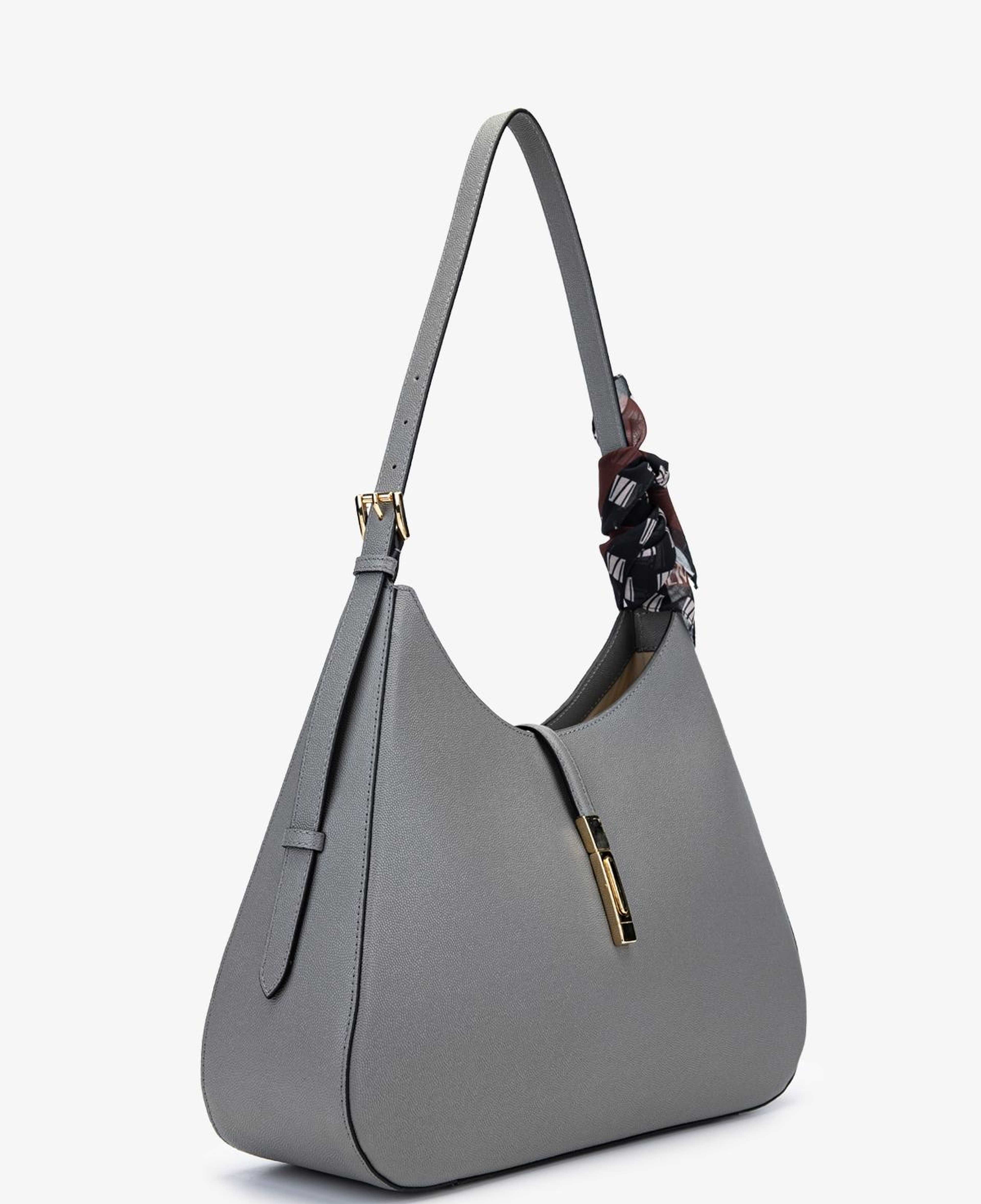 Valmenti Kadın Hakiki Deri Gri Omuz Çanta