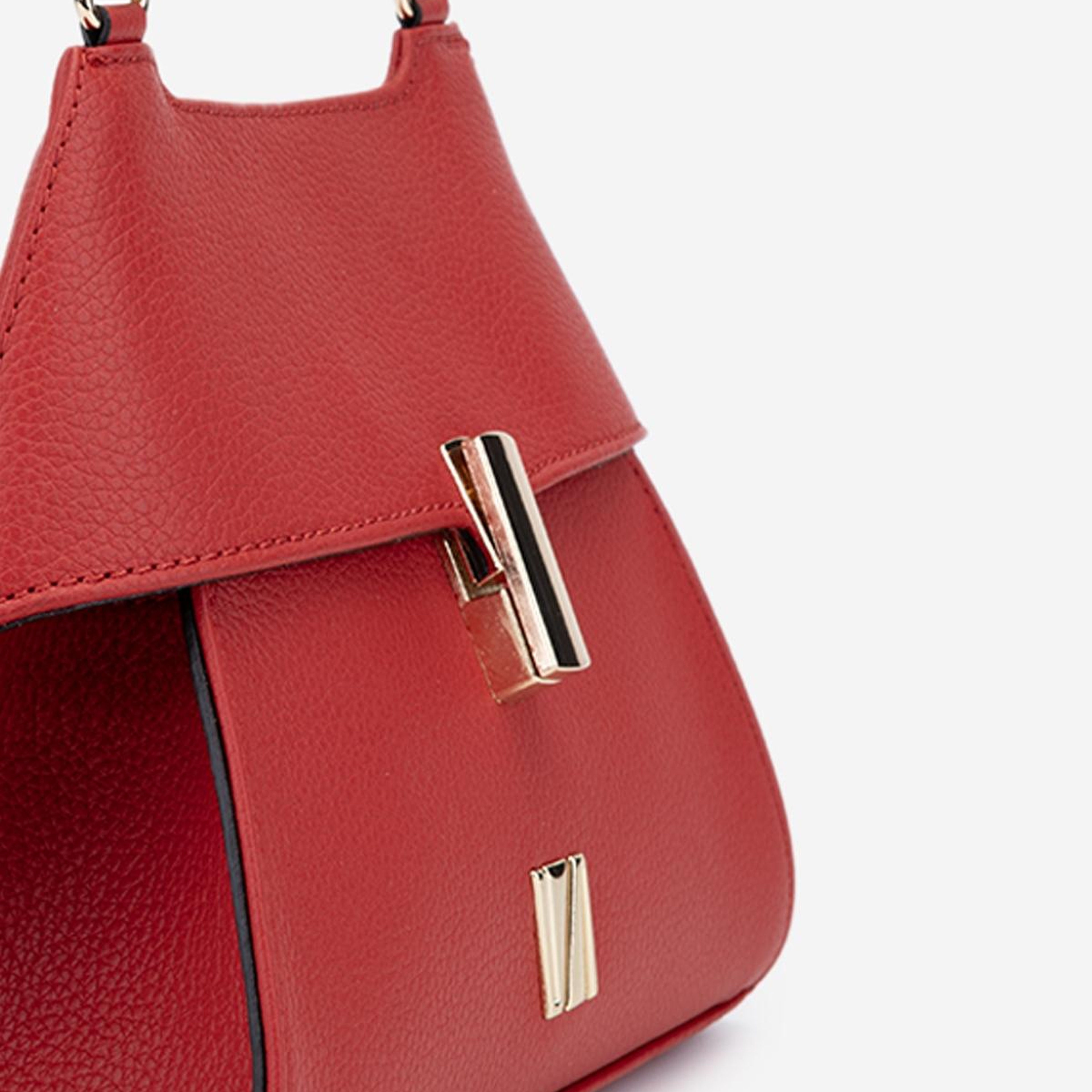 Valmenti Kadın Hakiki Deri Kırmızı Omuz Çanta