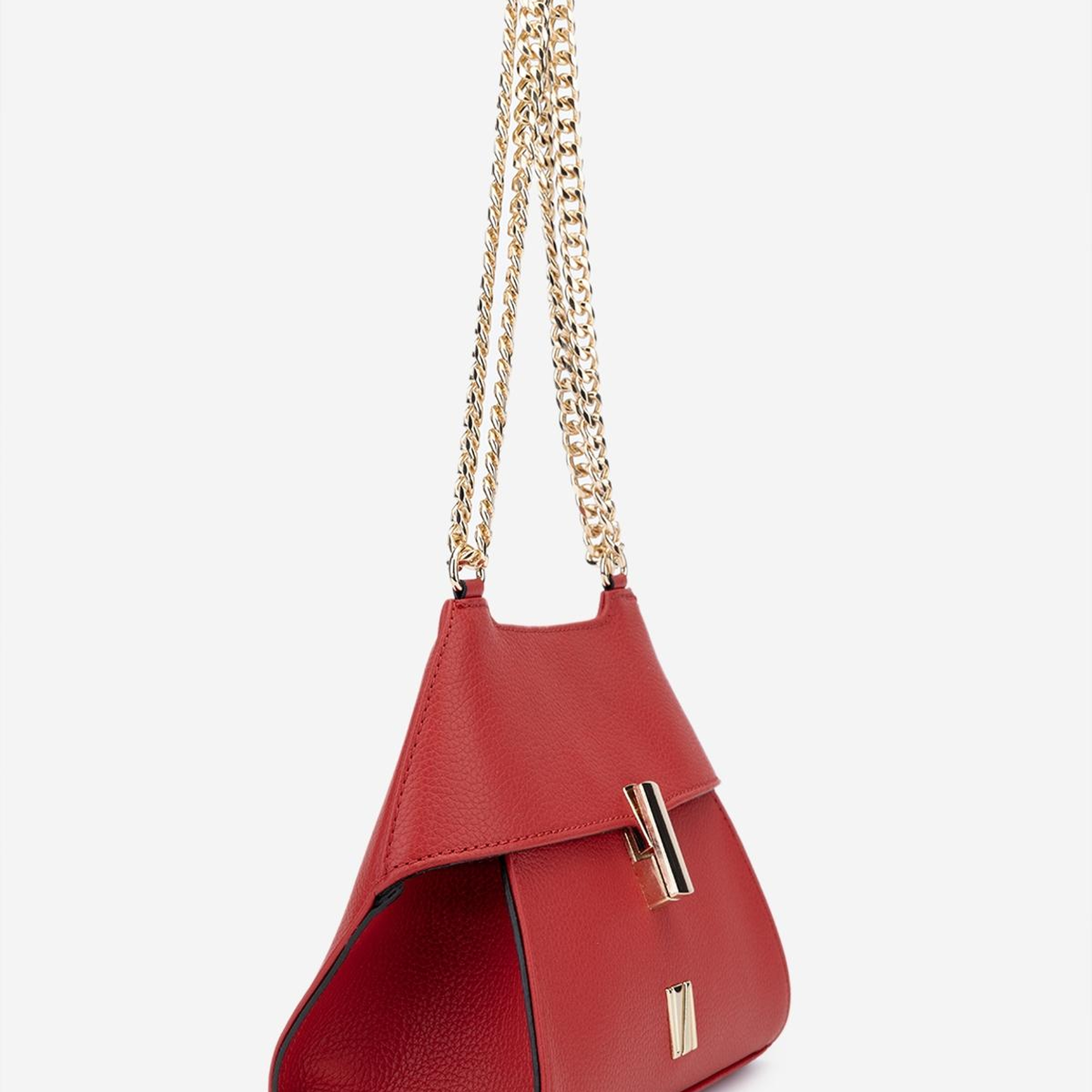 Valmenti Kadın Hakiki Deri Kırmızı Omuz Çanta