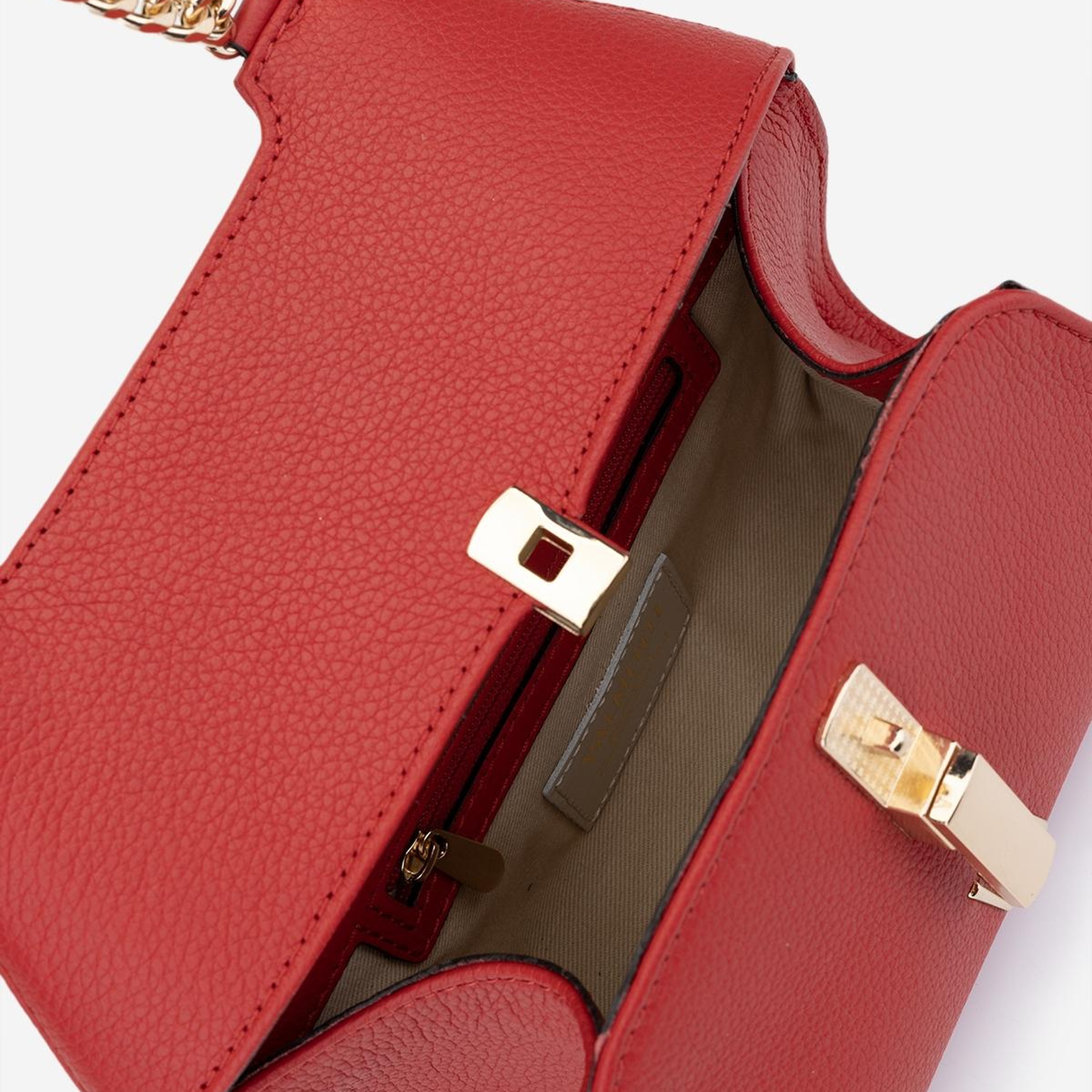 Valmenti Kadın Hakiki Deri Kırmızı Omuz Çanta