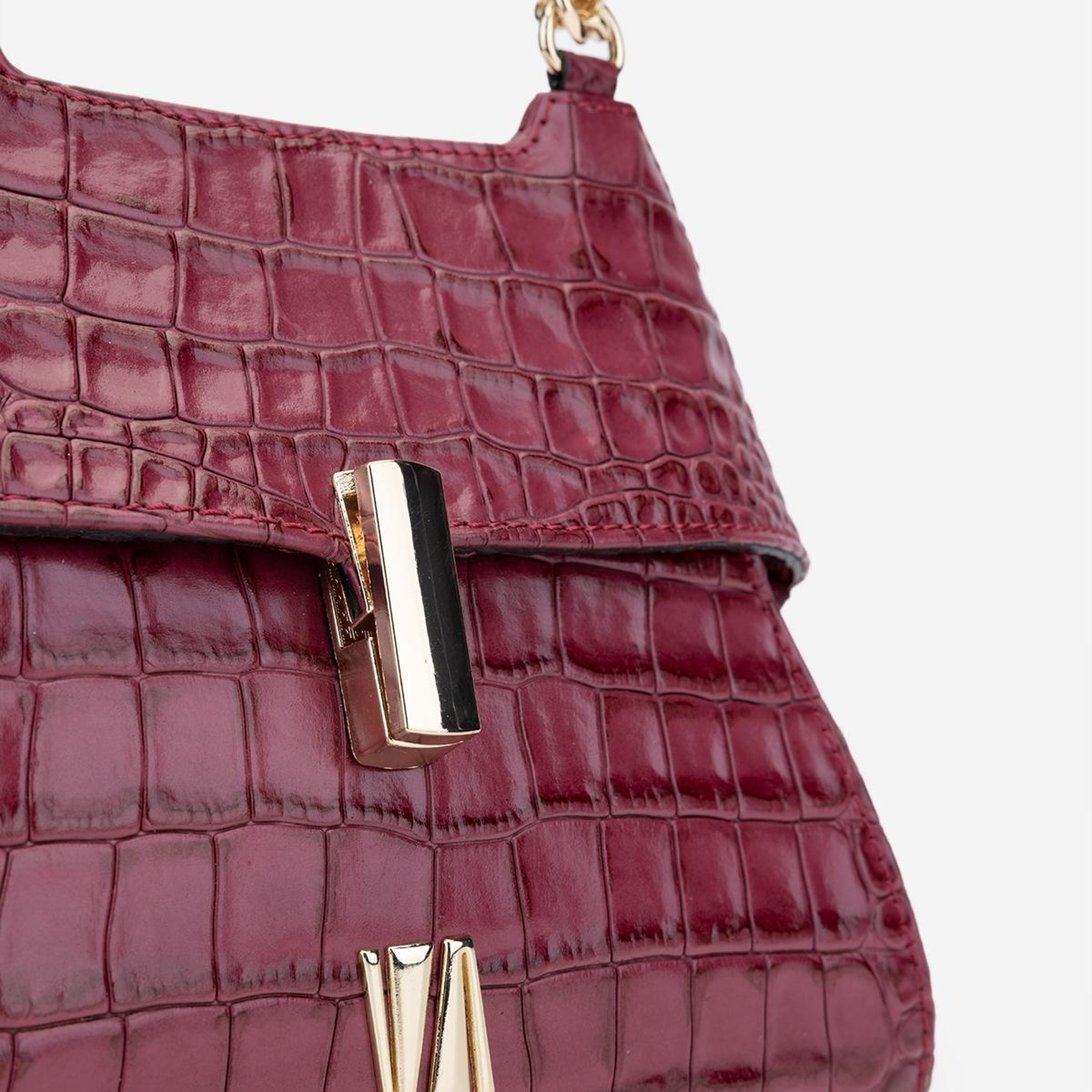 Valmenti Kadın Hakiki Deri Fuşya Omuz Çanta