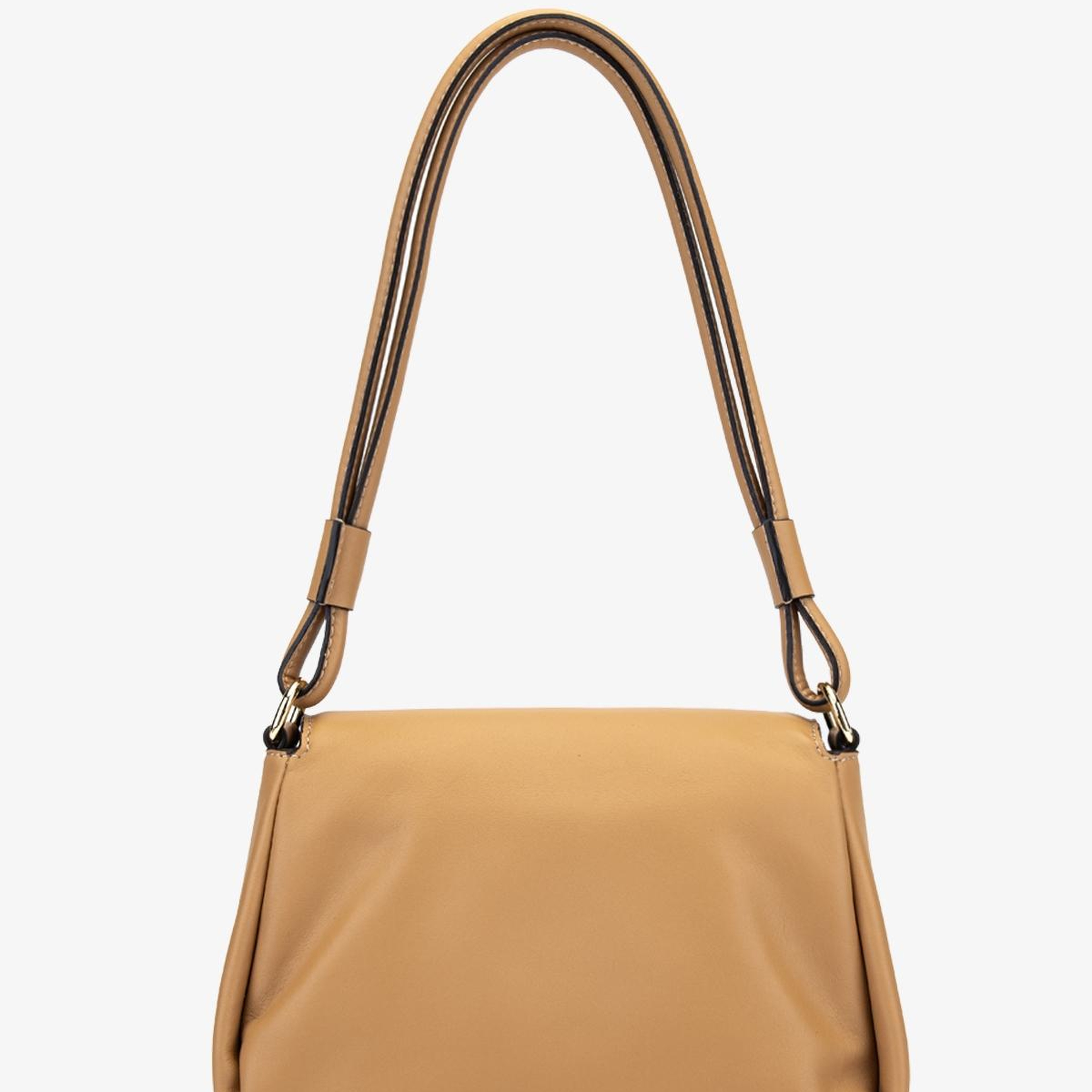 Valmenti Kadın Hakiki Deri Bej Omuz Çanta