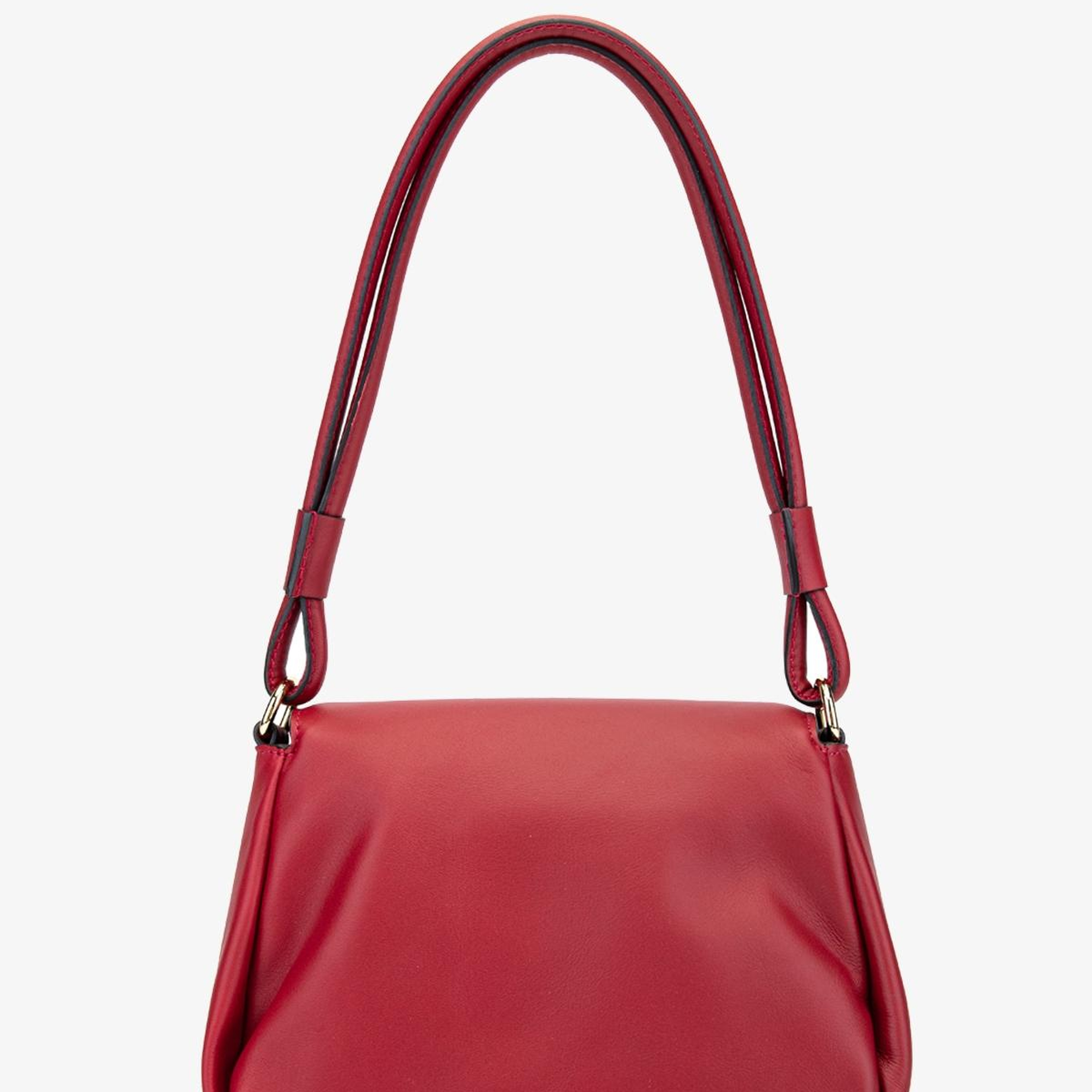 Valmenti Kadın Hakiki Deri Kırmızı Omuz Çanta