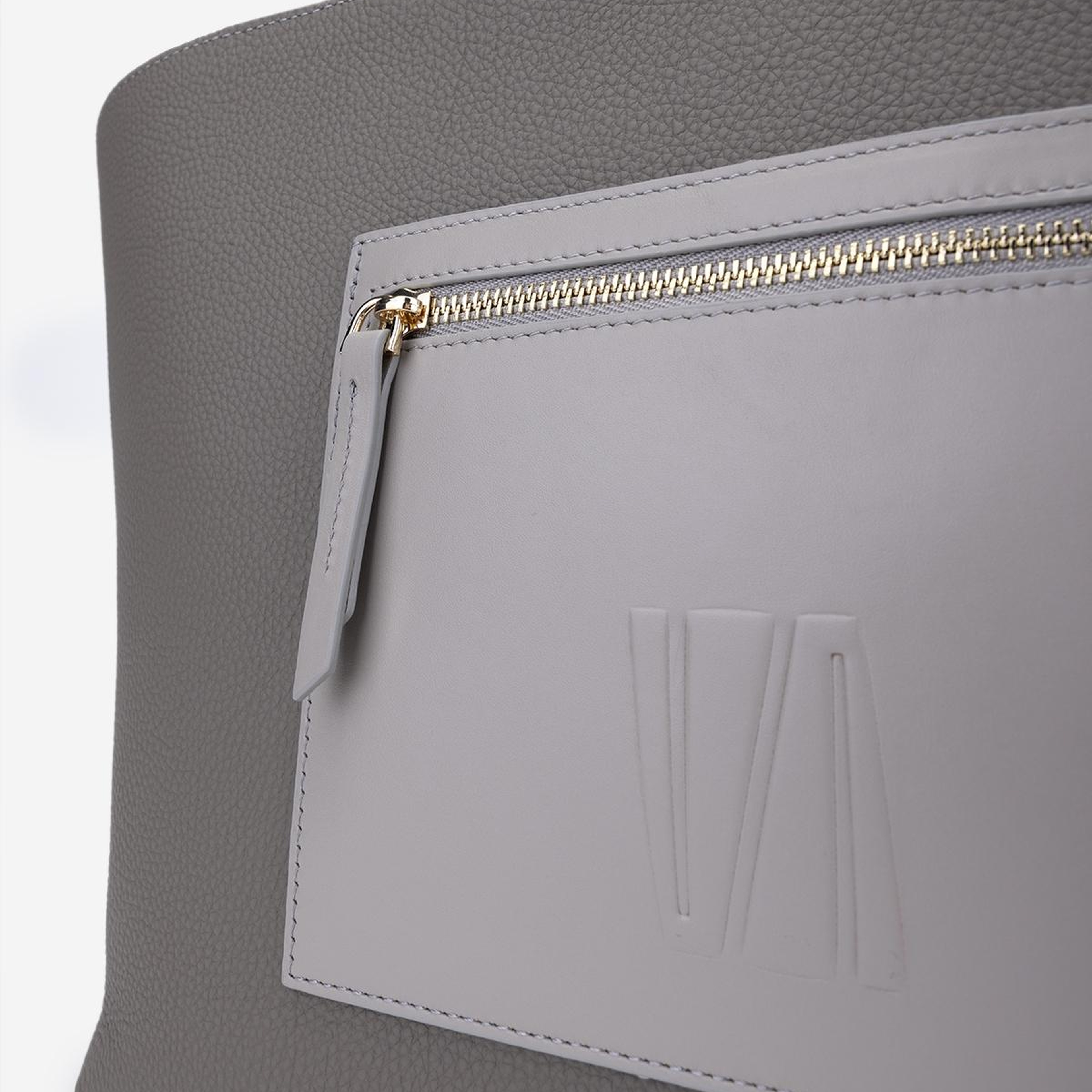 Valmenti Kadın Hakiki Deri Gri Kol Çantası