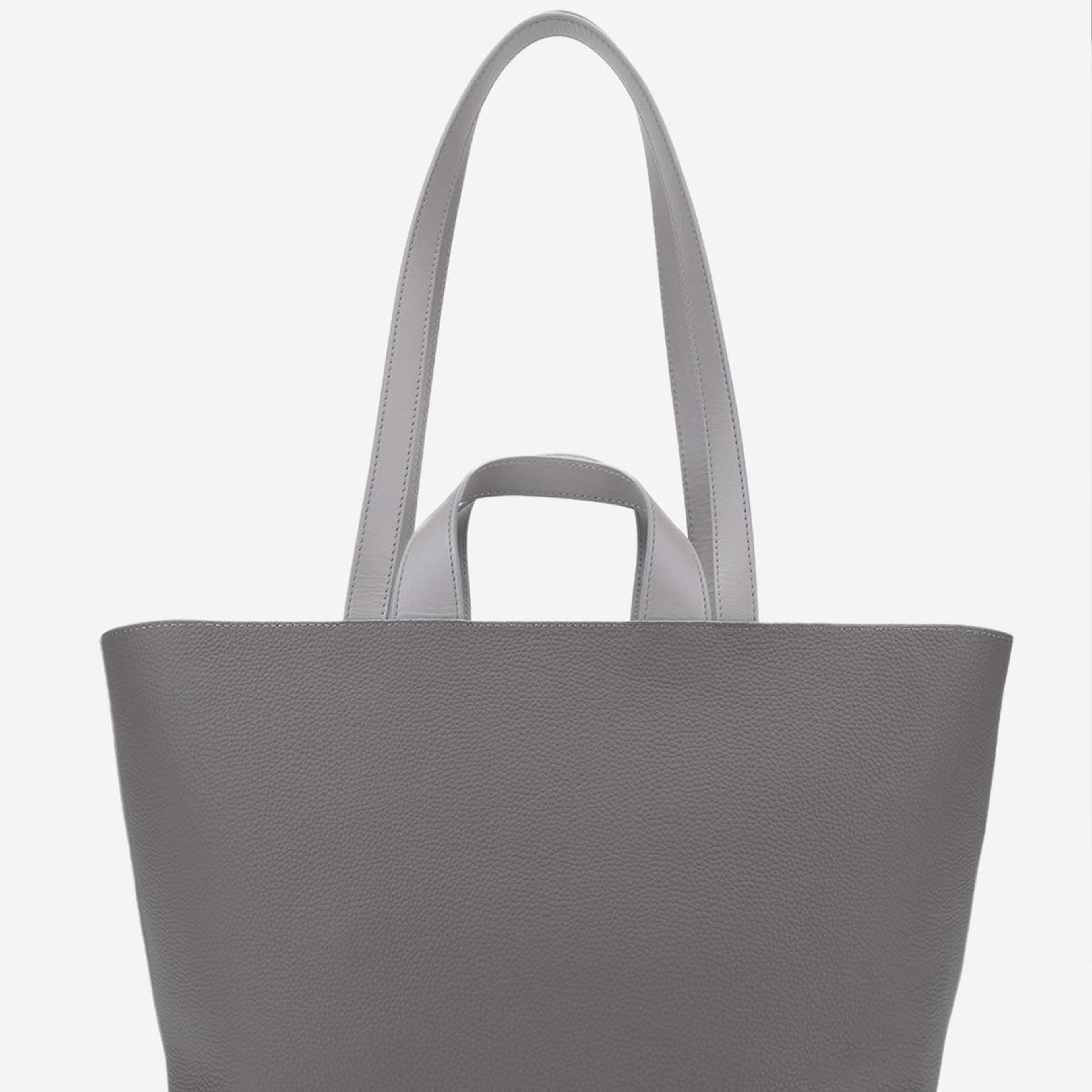 Valmenti Kadın Hakiki Deri Gri Kol Çantası