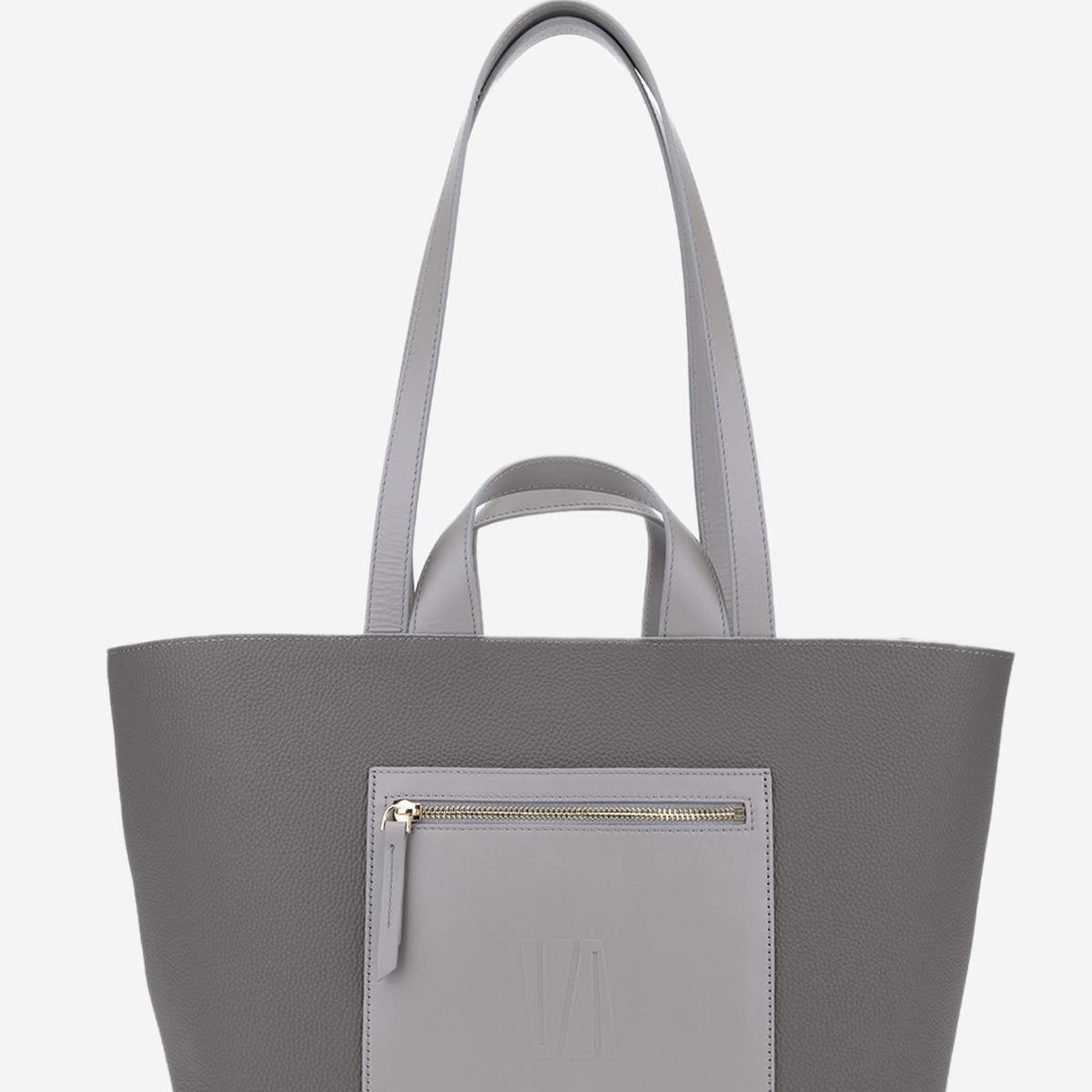 Valmenti Kadın Hakiki Deri Gri Kol Çantası