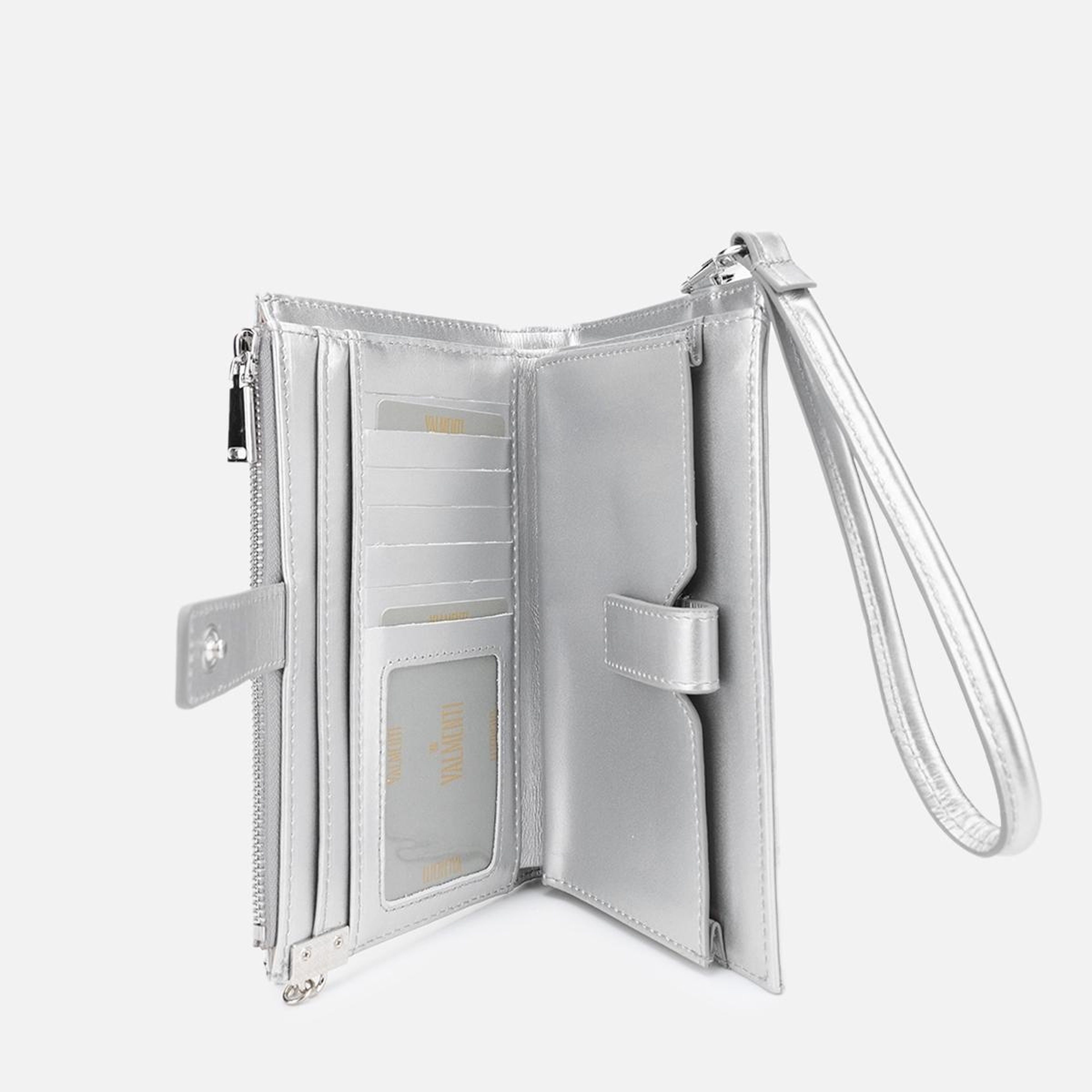 Valmenti Kadın Hakiki Deri Gri El Çantası