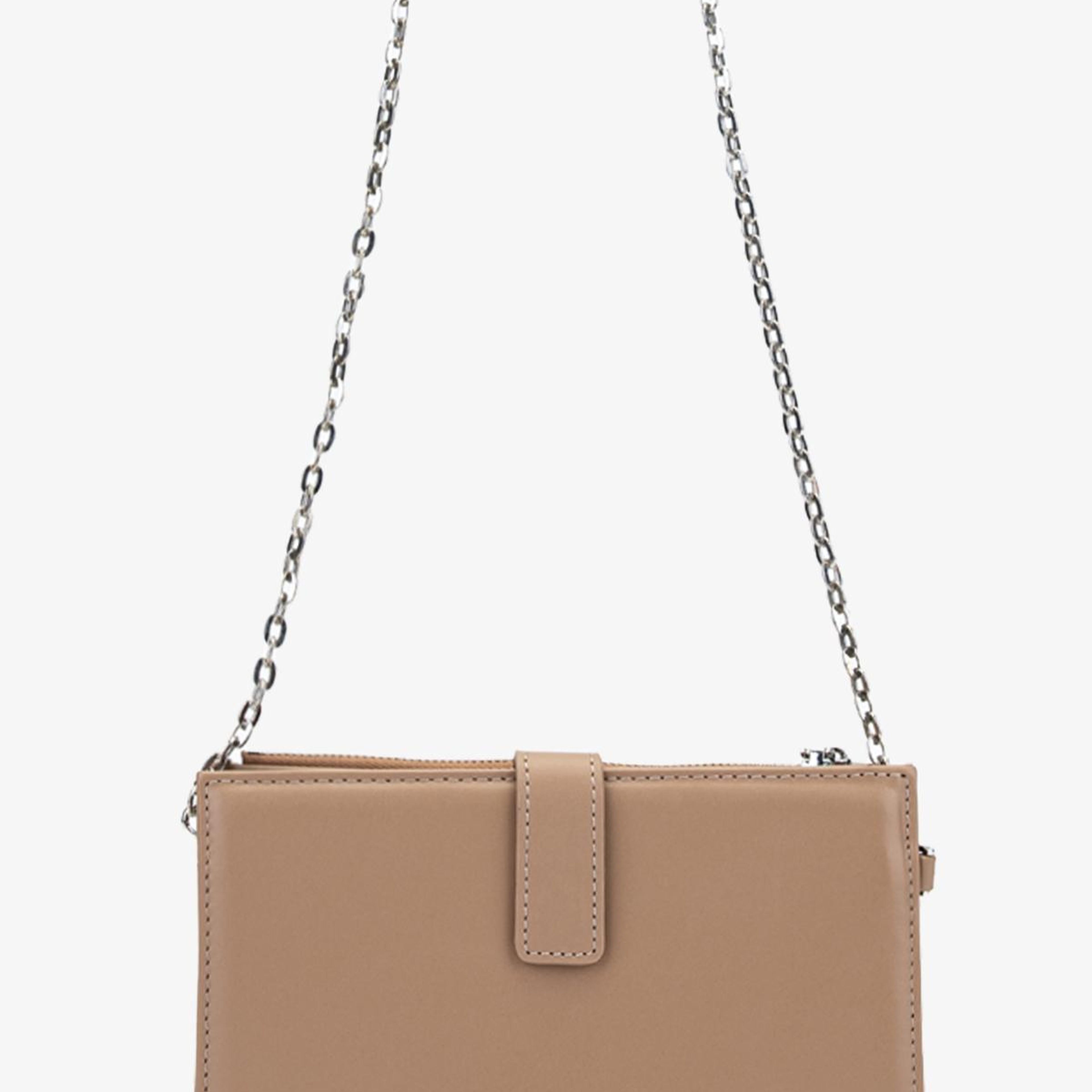 Valmenti Kadın Hakiki Deri Bej El Çantası