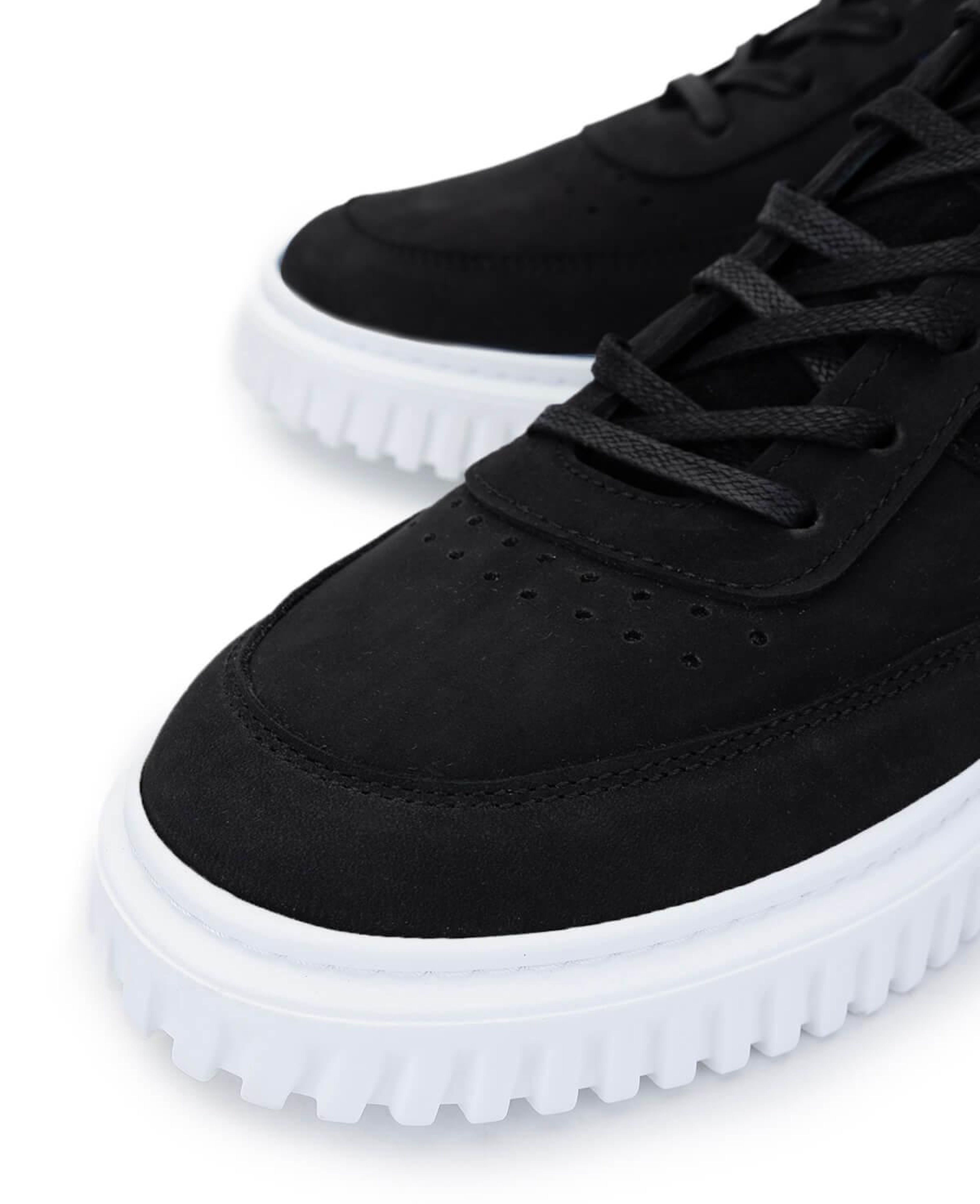 Tamer Tanca Erkek Hakiki Deri Siyah Nubuk Sneakers & Spor Ayakkabı