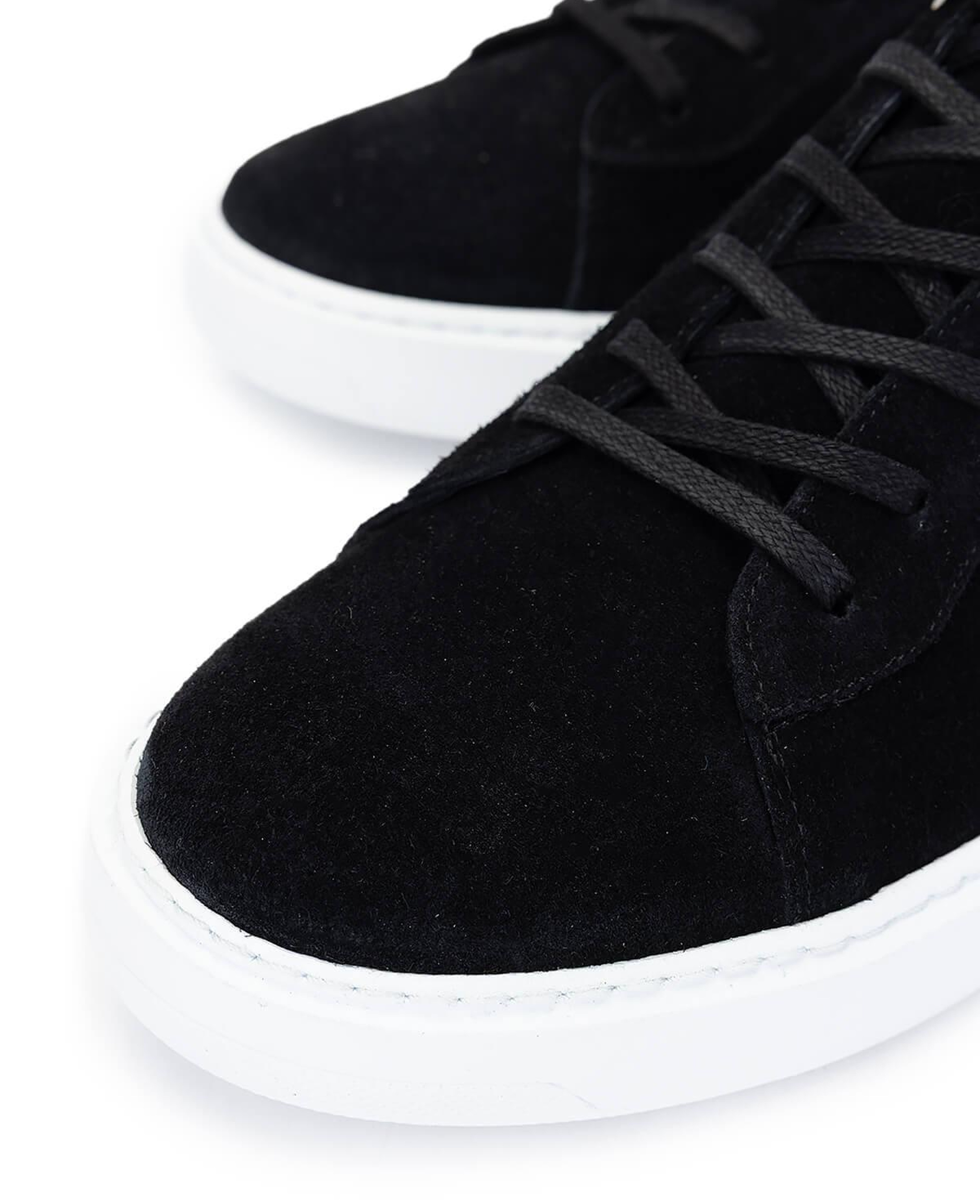 Tamer Tanca Erkek Hakiki Deri Siyah Süet Sneakers & Spor Ayakkabı