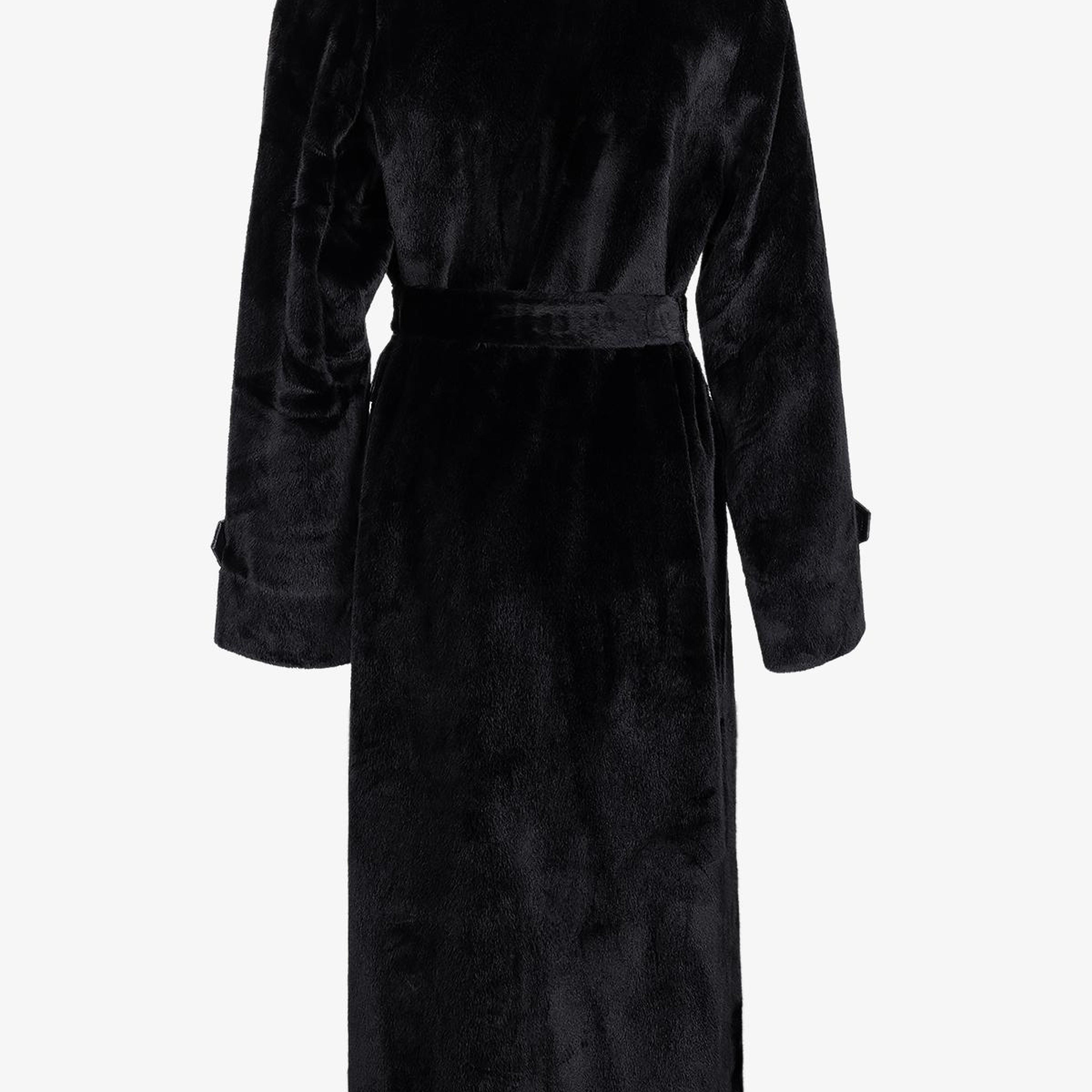 Valmenti Kadın Tekstil Siyah Kaban Deri Mont