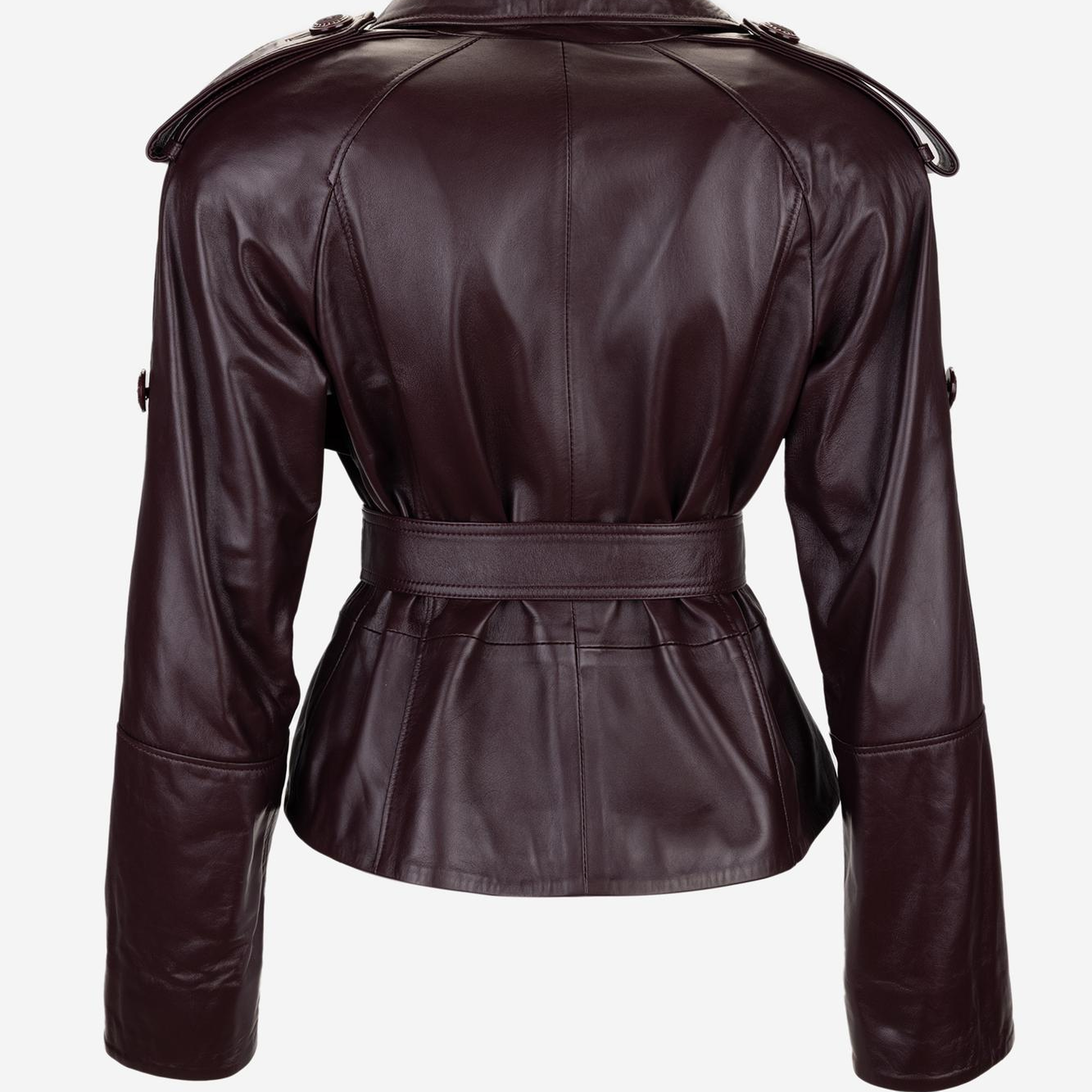 Valmenti Kadın Hakiki Deri Bordo Deri Mont