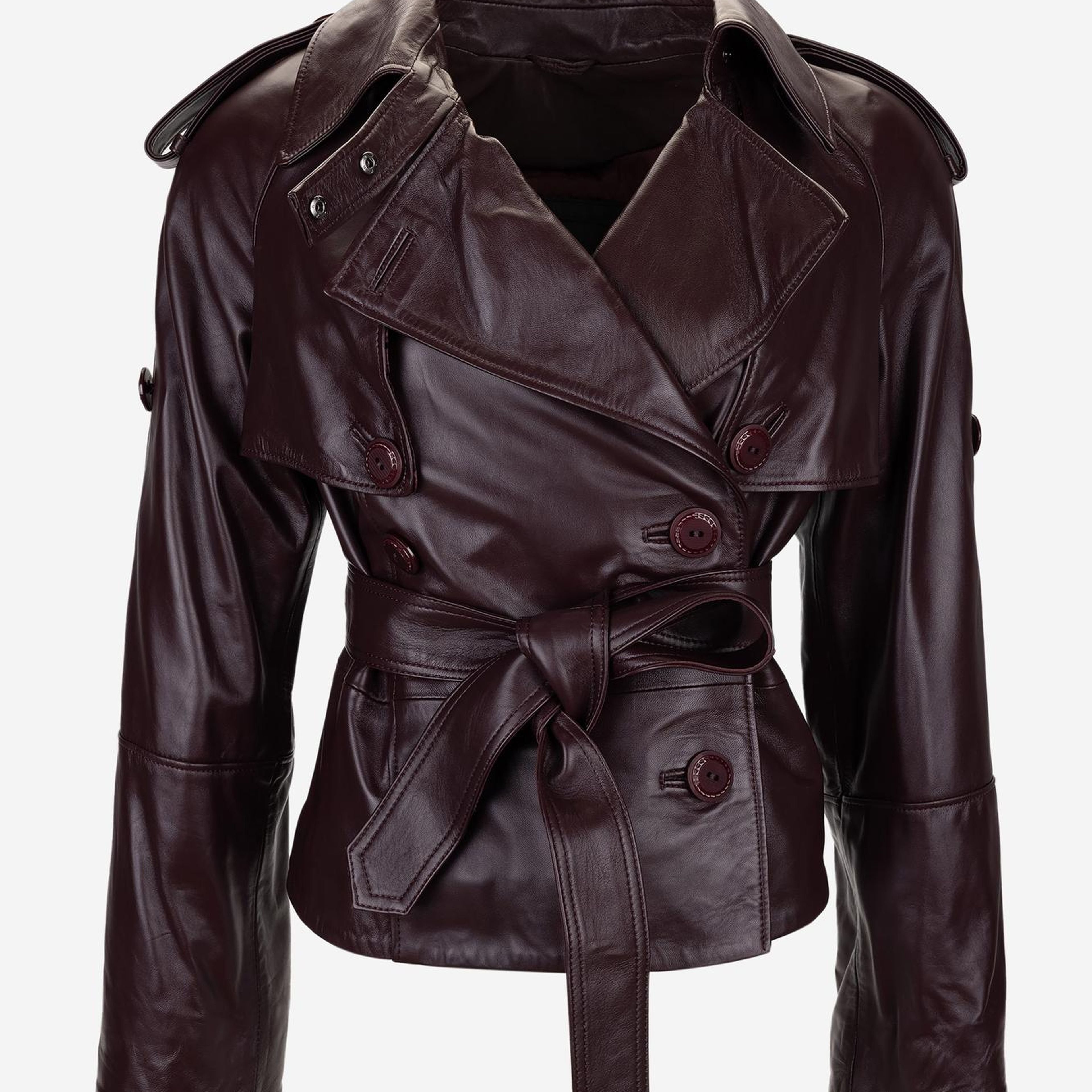 Valmenti Kadın Hakiki Deri Bordo Deri Mont