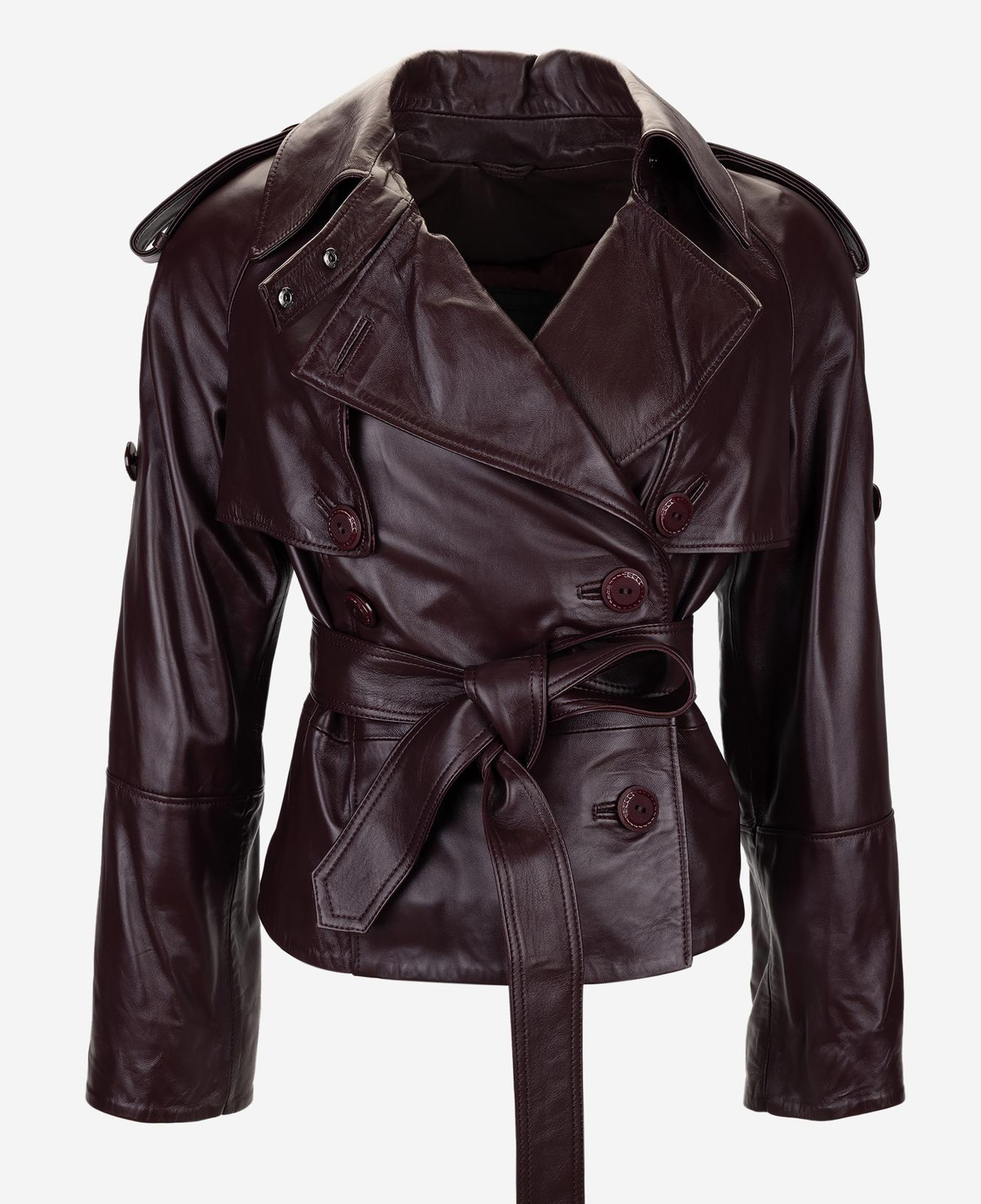 Valmenti Kadın Hakiki Deri Bordo Deri Mont