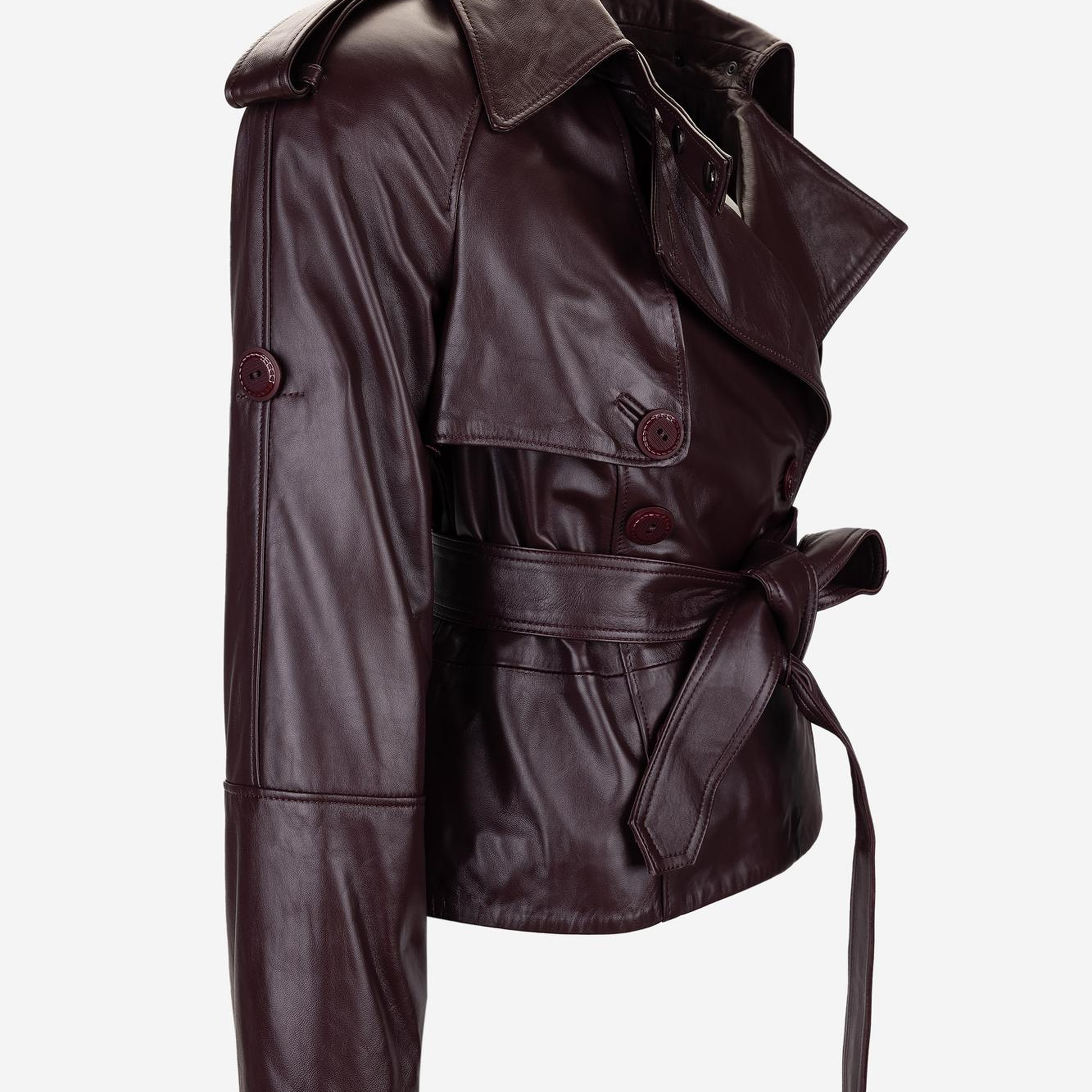 Valmenti Kadın Hakiki Deri Bordo Deri Mont