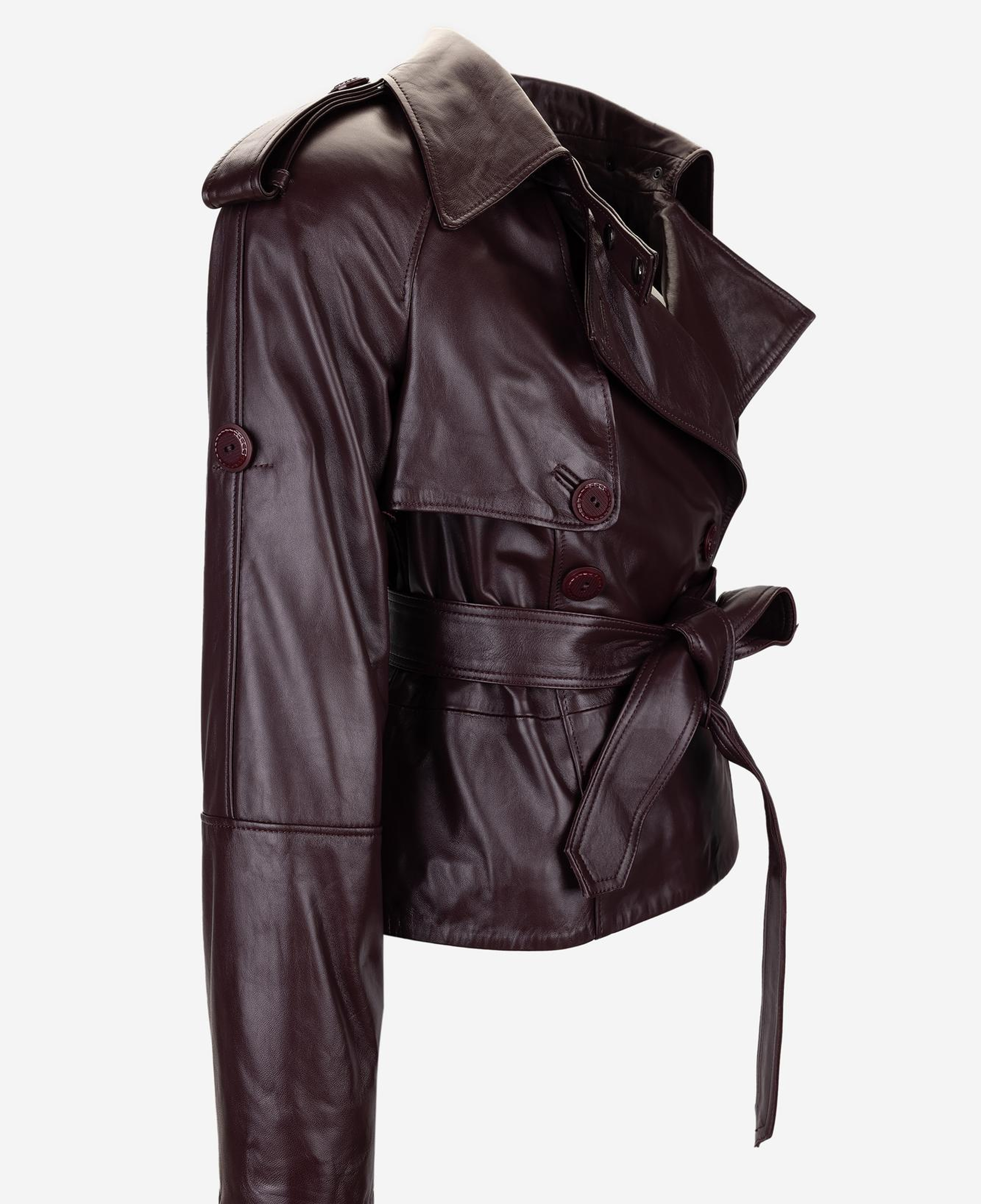 Valmenti Kadın Hakiki Deri Bordo Deri Mont