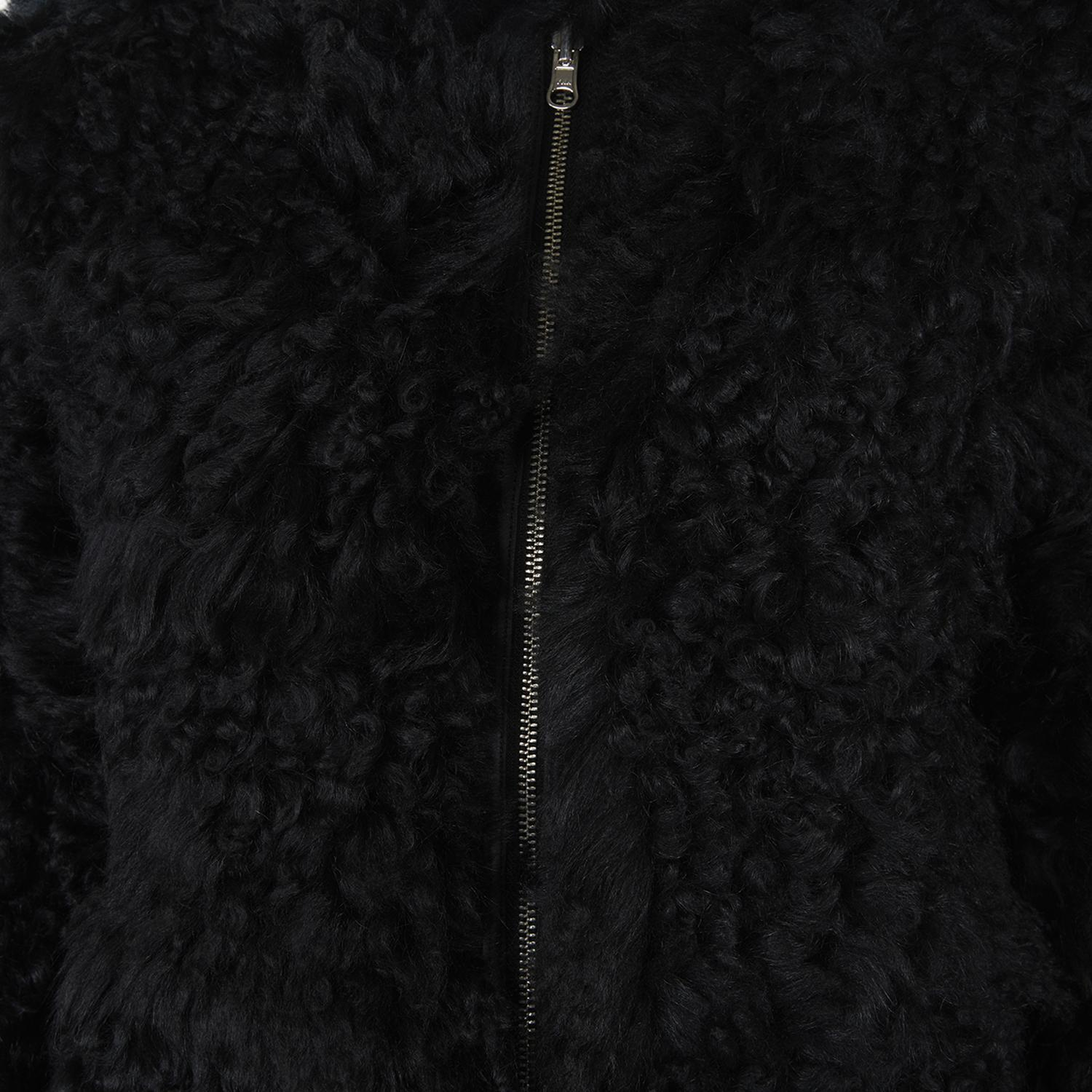 Sirus Siyah Kadın Çift Taraflı Kürk Ceket