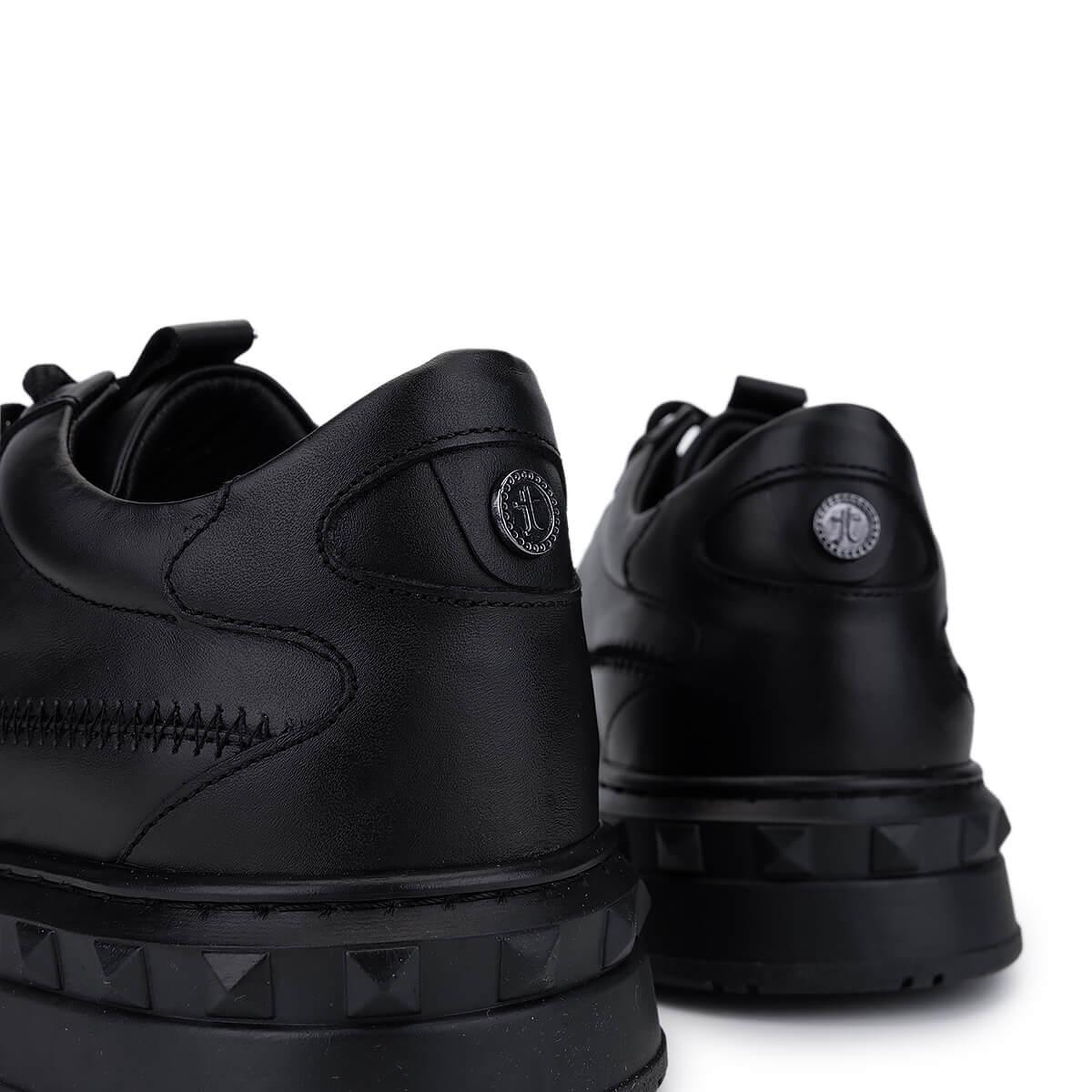 Tamer Tanca Erkek Hakiki Deri Siyah Deri Sneakers & Spor Ayakkabı