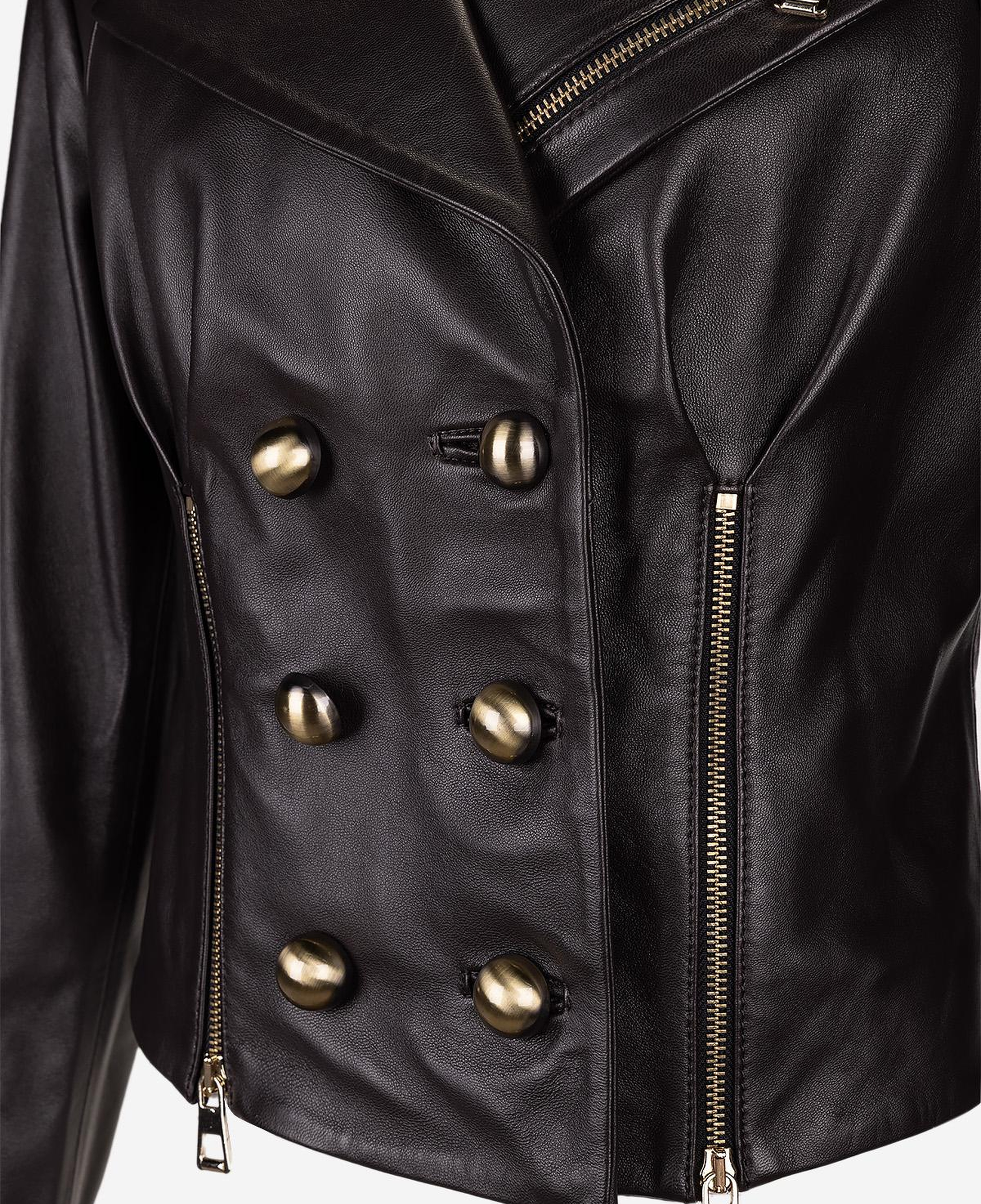 Valmenti Kadın Hakiki Deri Kahverengi Deri Mont