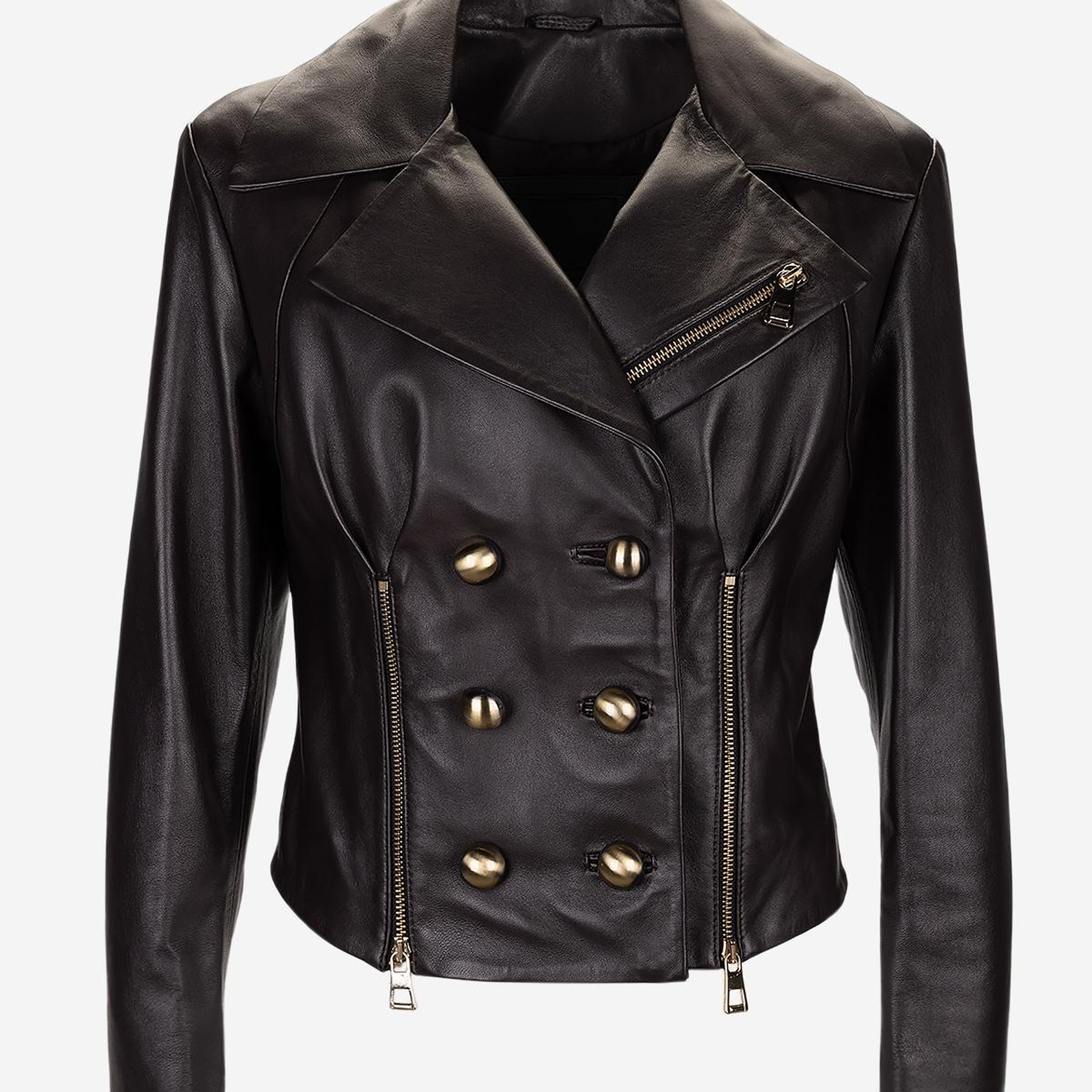 Valmenti Kadın Hakiki Deri Kahverengi Deri Mont