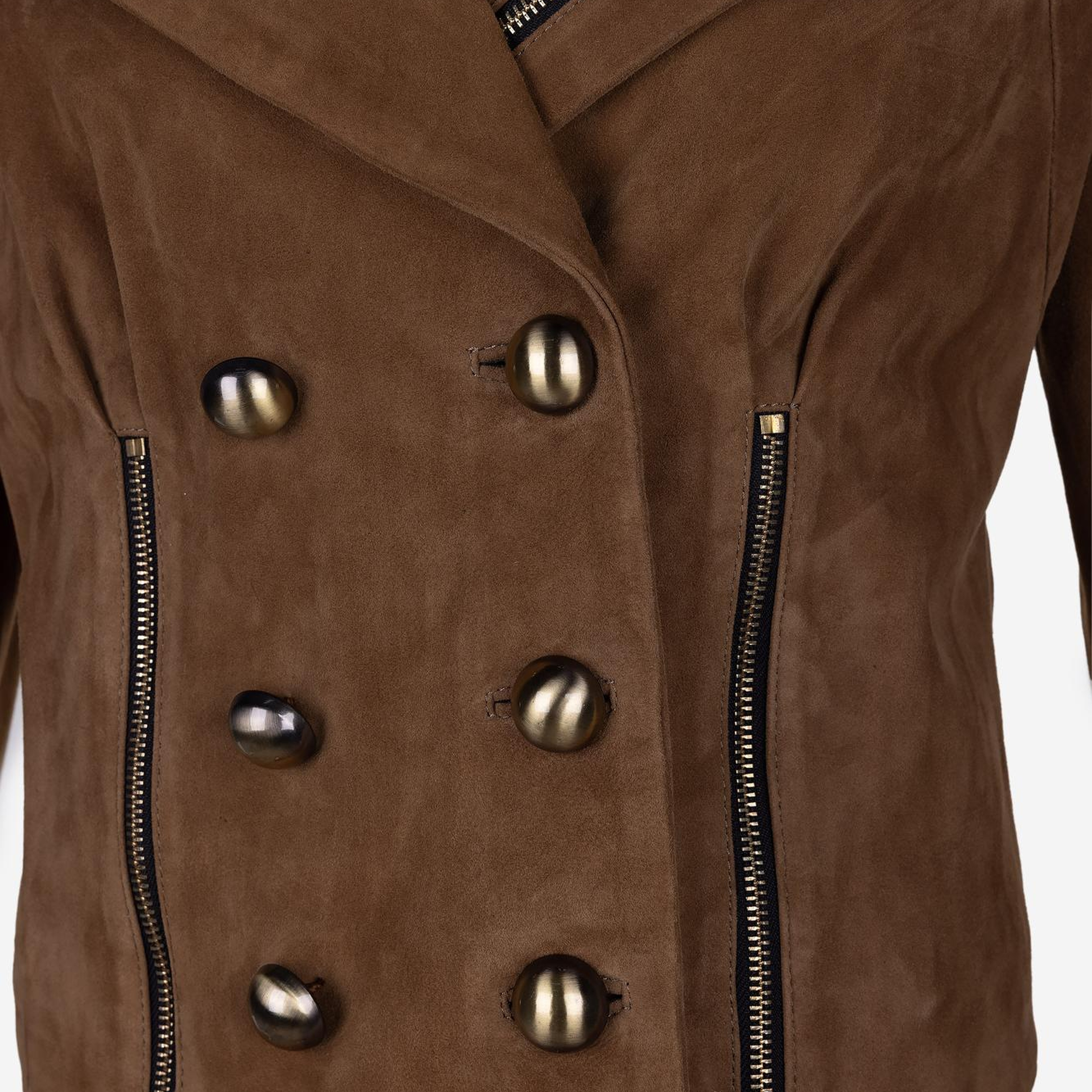 Valmenti Kadın Hakiki Deri Taba Deri Mont