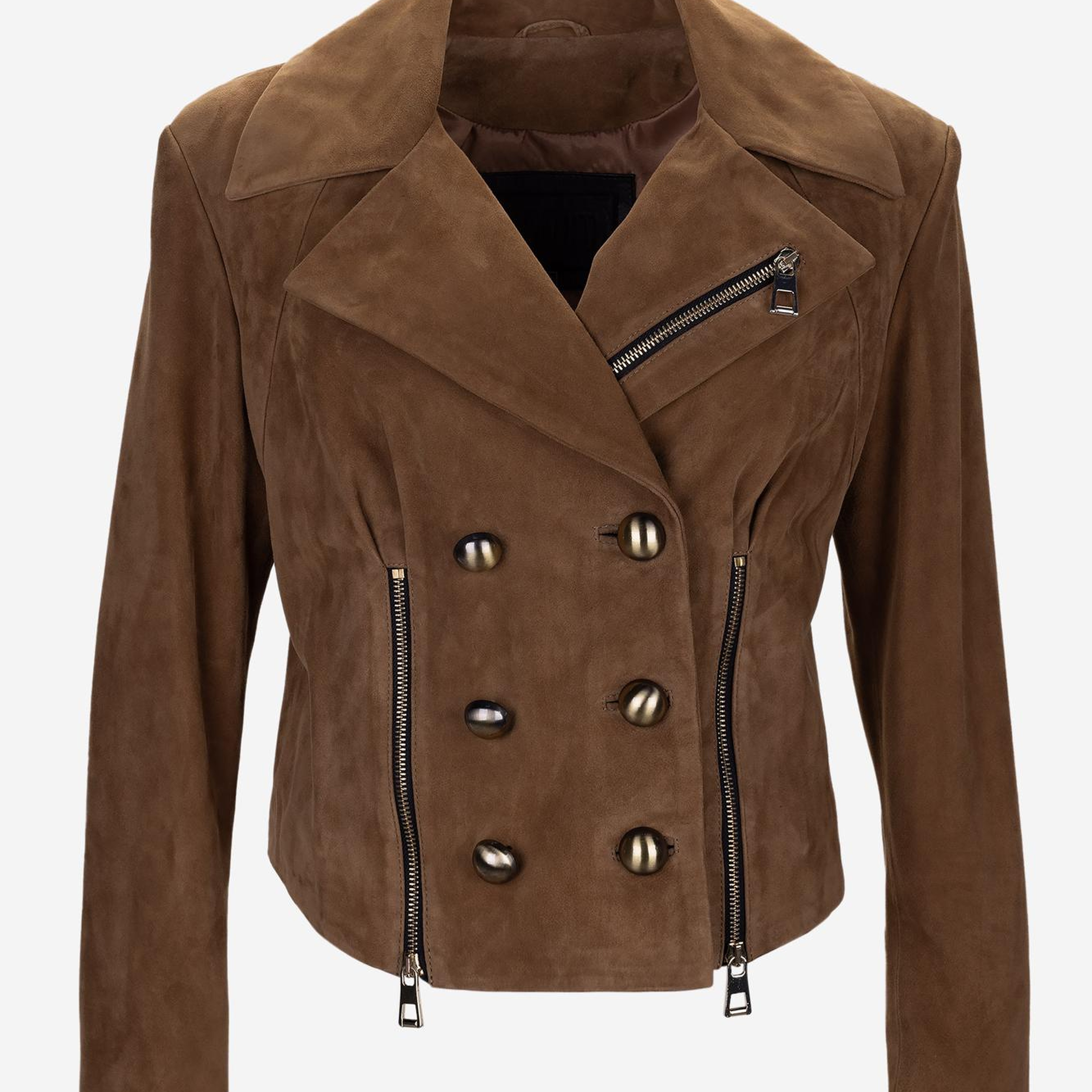 Valmenti Kadın Hakiki Deri Taba Deri Mont