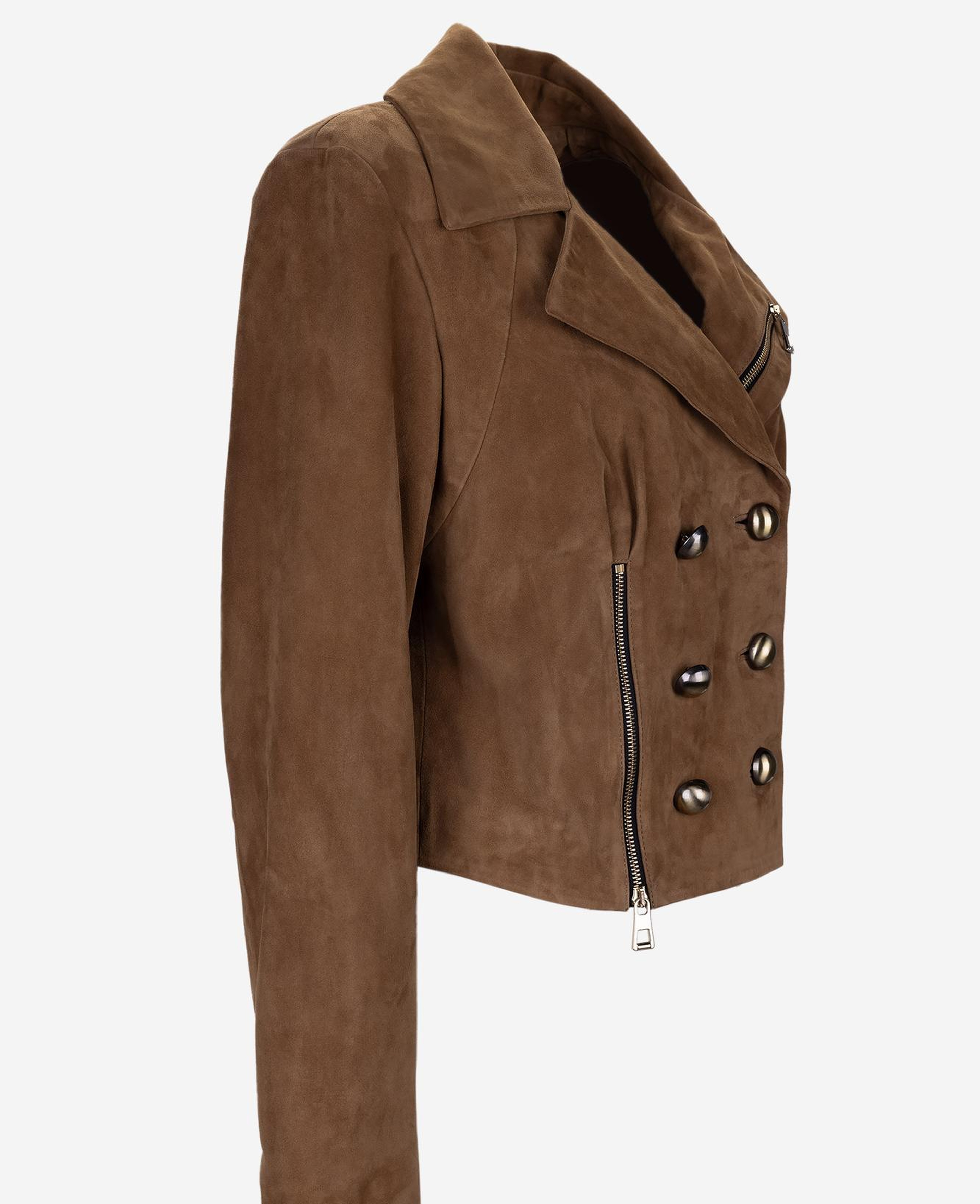 Valmenti Kadın Hakiki Deri Taba Deri Mont