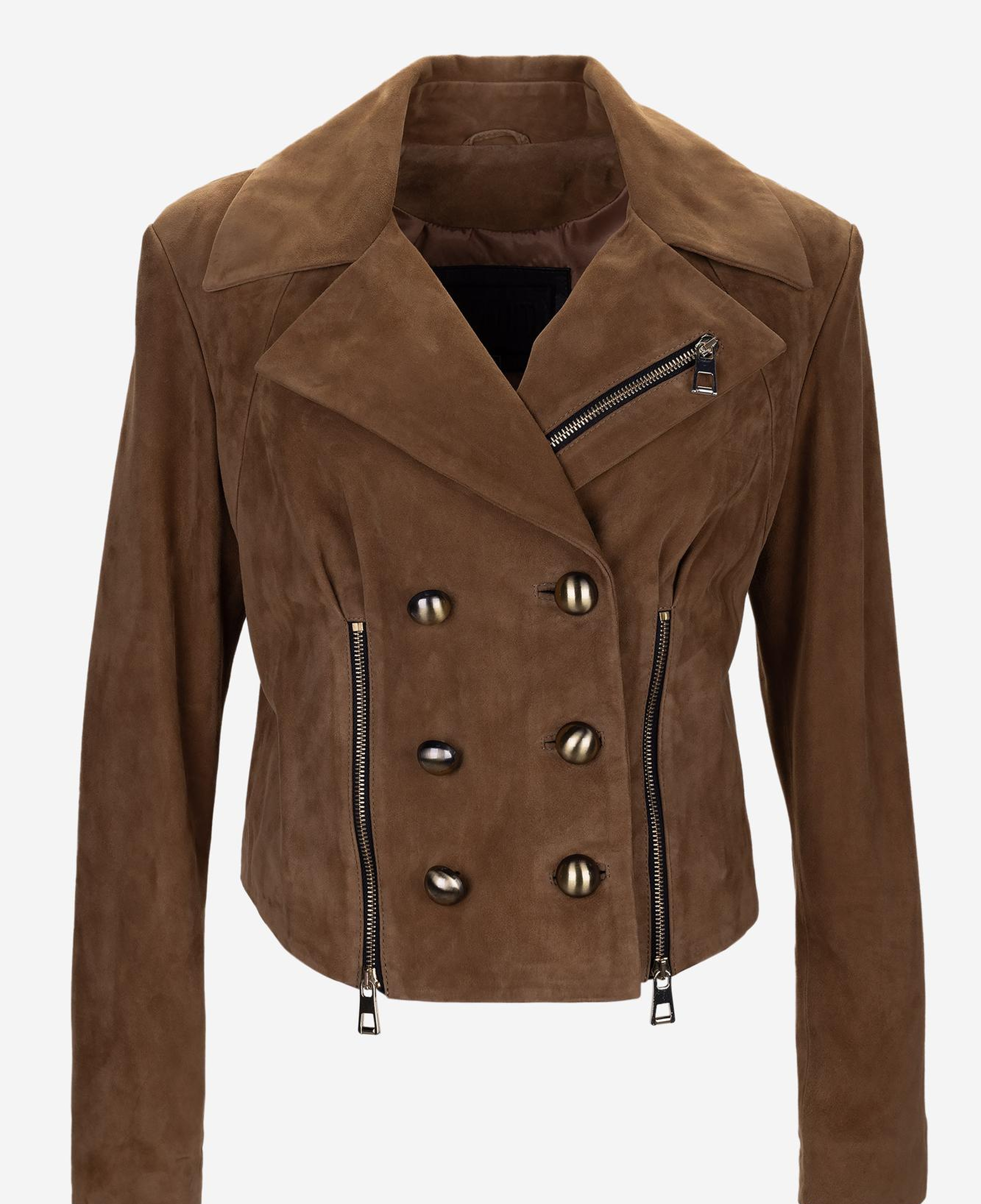 Valmenti Kadın Hakiki Deri Taba Deri Mont