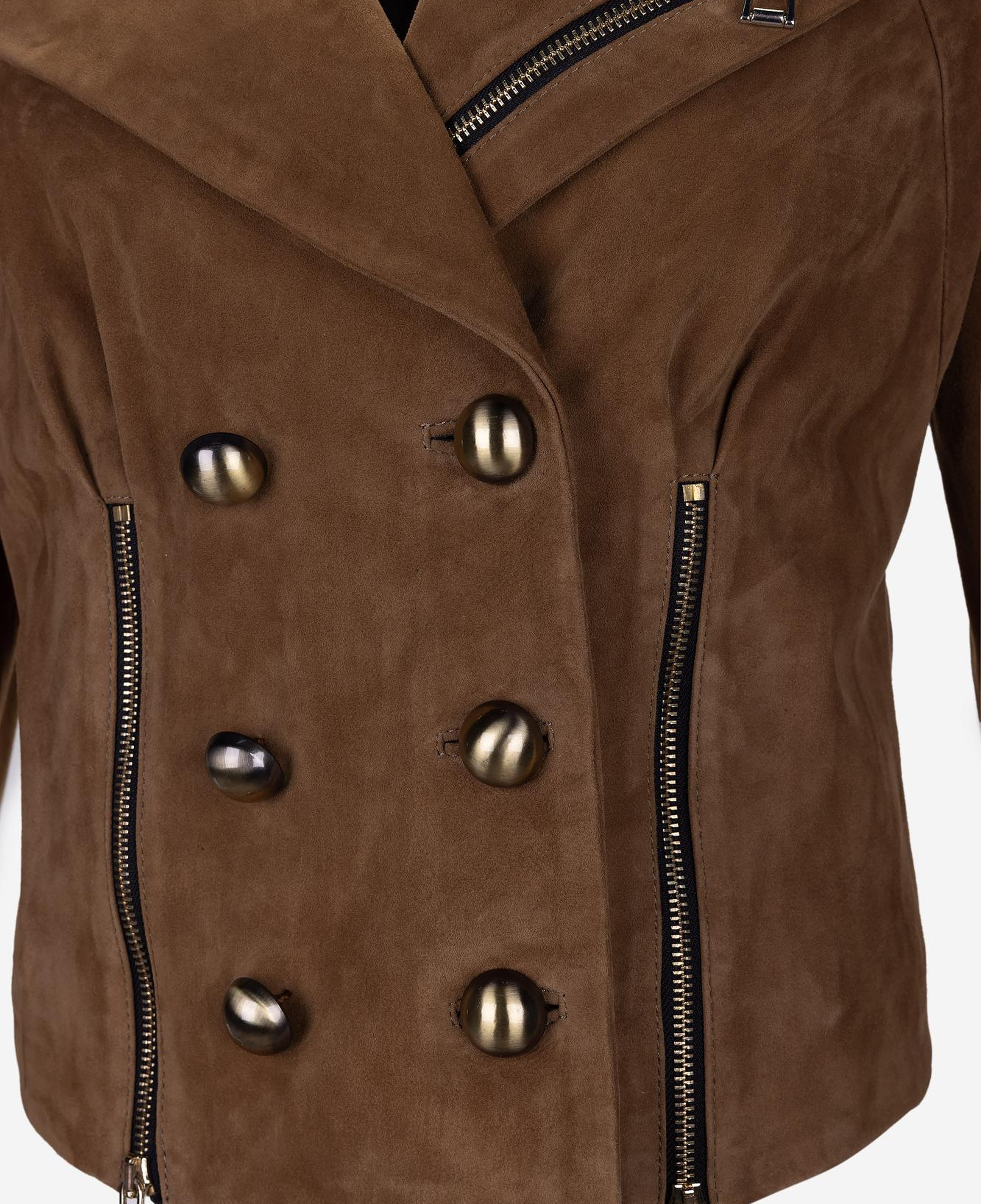 Valmenti Kadın Hakiki Deri Taba Deri Mont