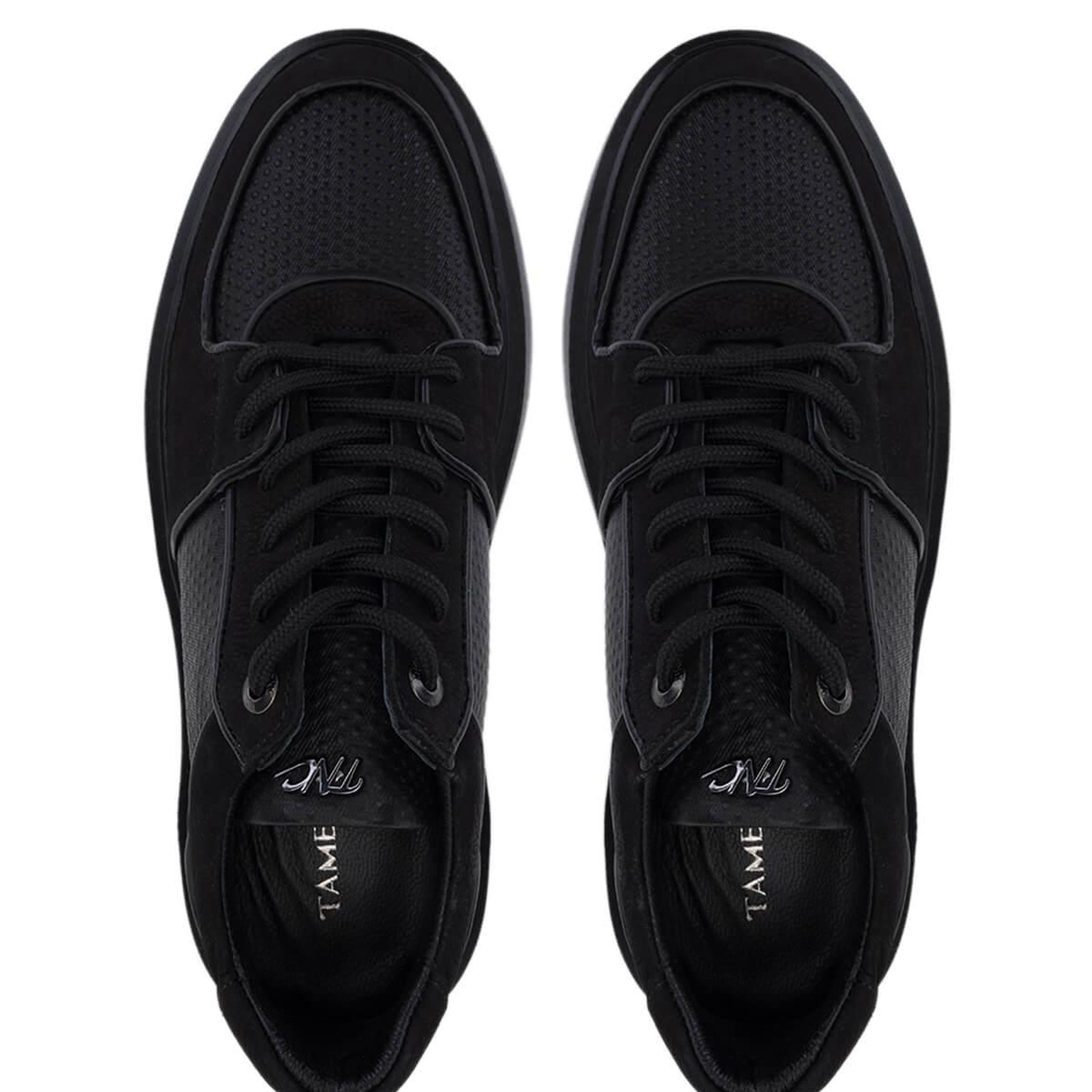 Tamer Tanca Erkek Hakiki Deri Siyah Sneakers & Spor Ayakkabı