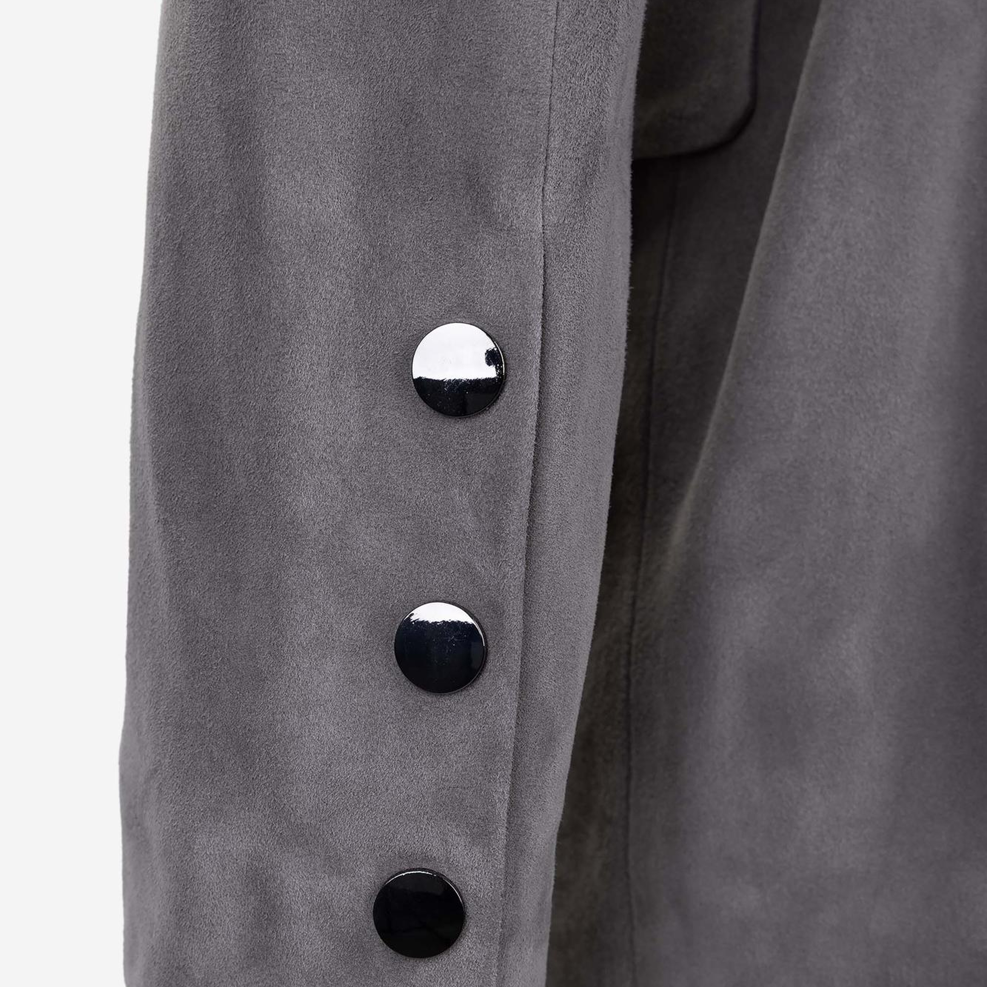 Valmenti Kadın Hakiki Deri Gri Deri Mont