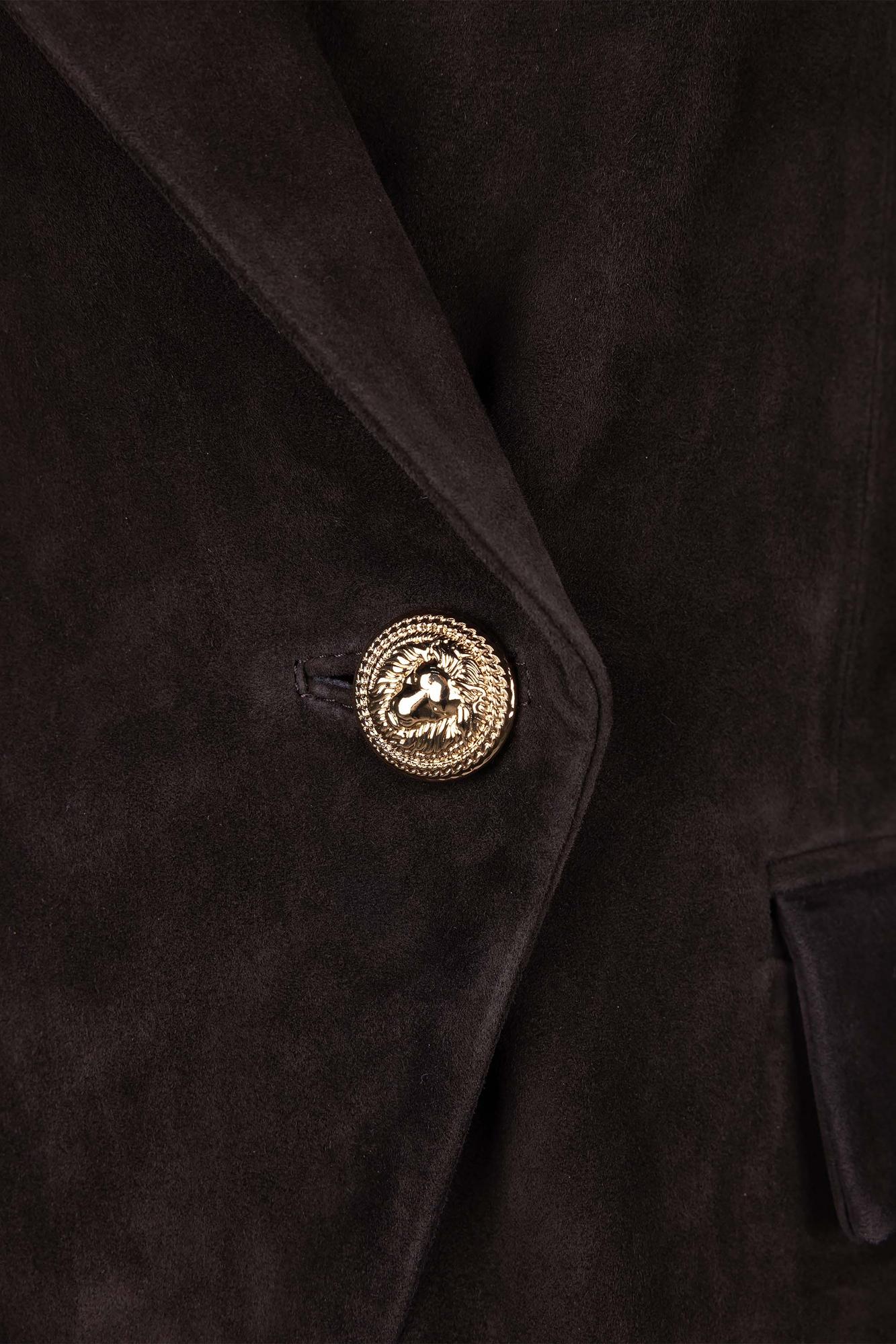 Valmenti Kadın Hakiki Deri Kahverengi Süet Deri Mont