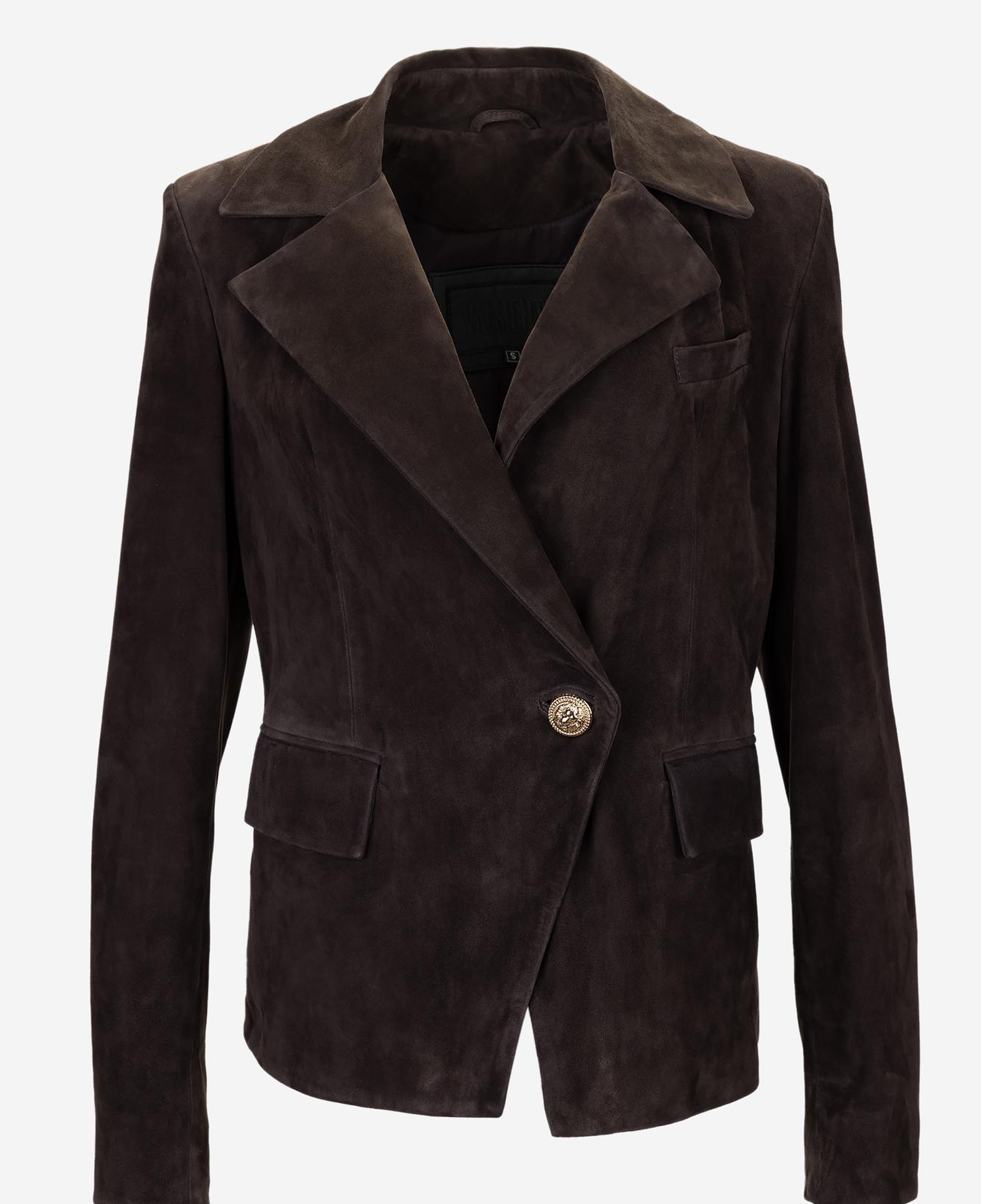 Valmenti Kadın Hakiki Deri Kahverengi Süet Deri Mont