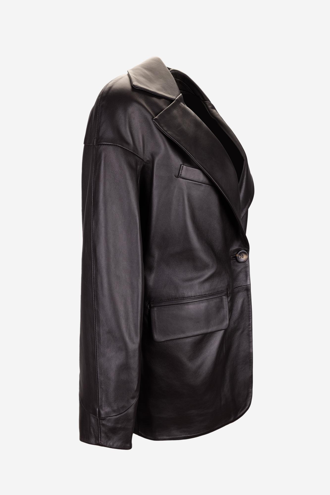 Valmenti Kadın Hakiki Deri Kahverengi Deri Mont