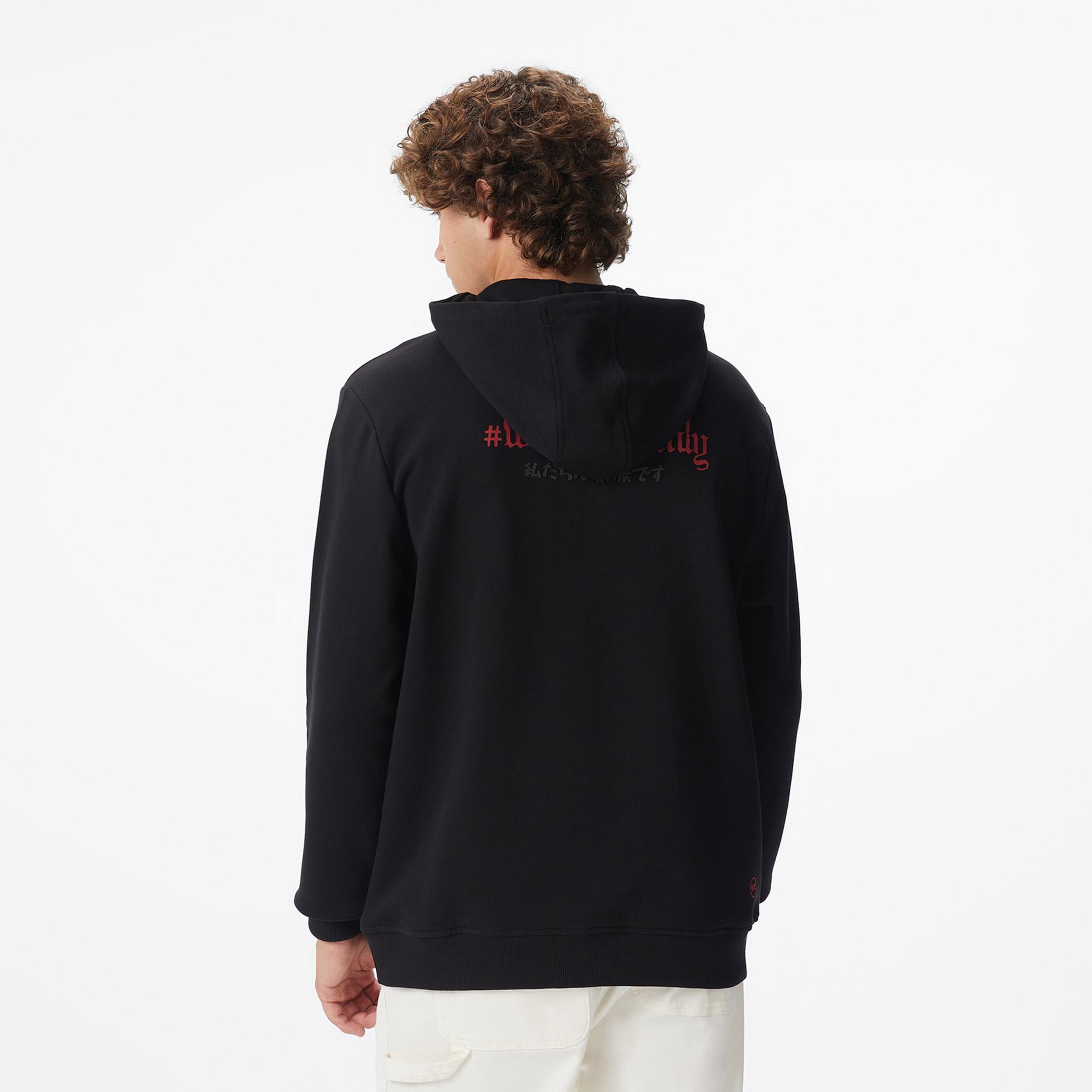 UNITED4 x Monkey Project We Are Family Unisex Siyah Sweatshirt