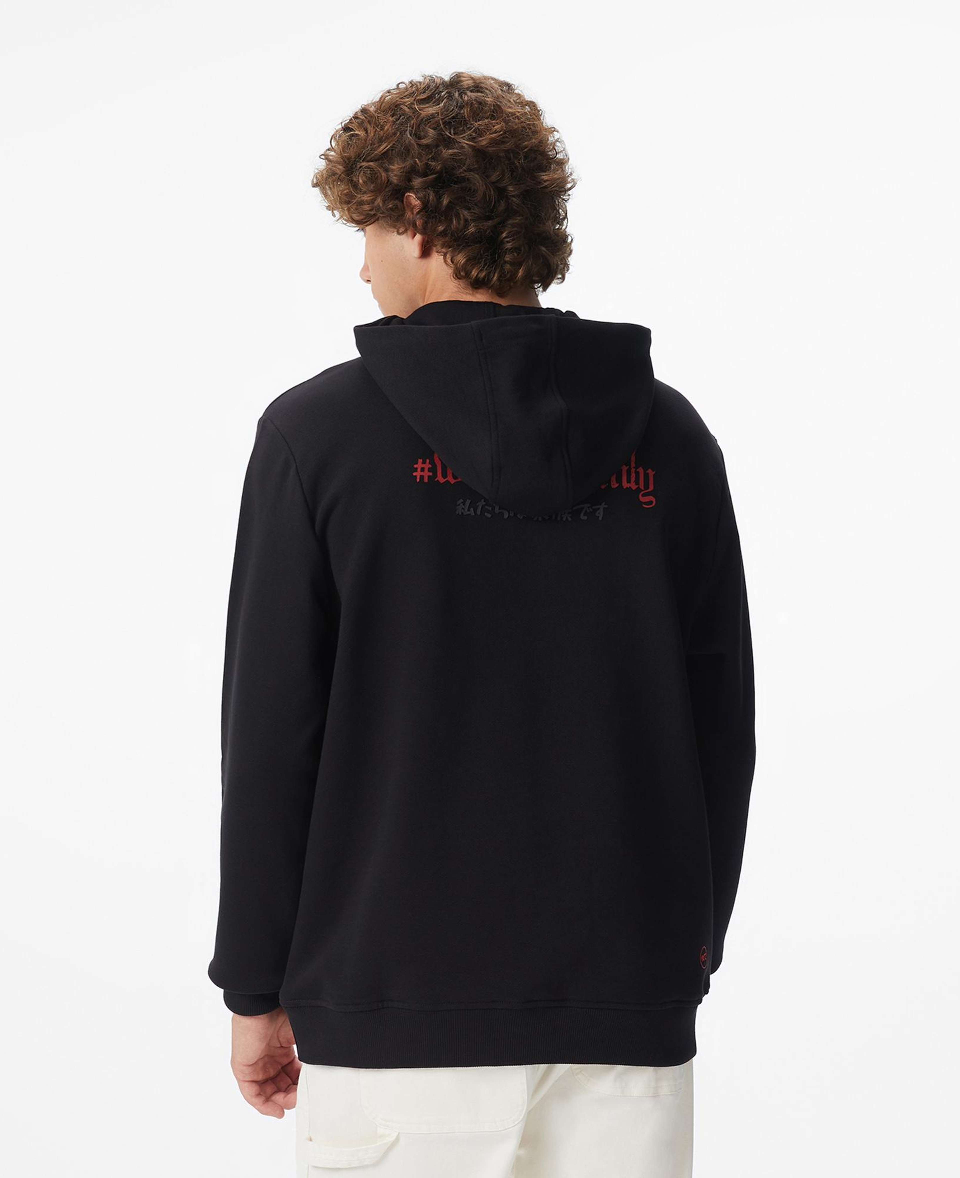 UNITED4 x Monkey Project We Are Family Unisex Siyah Sweatshirt