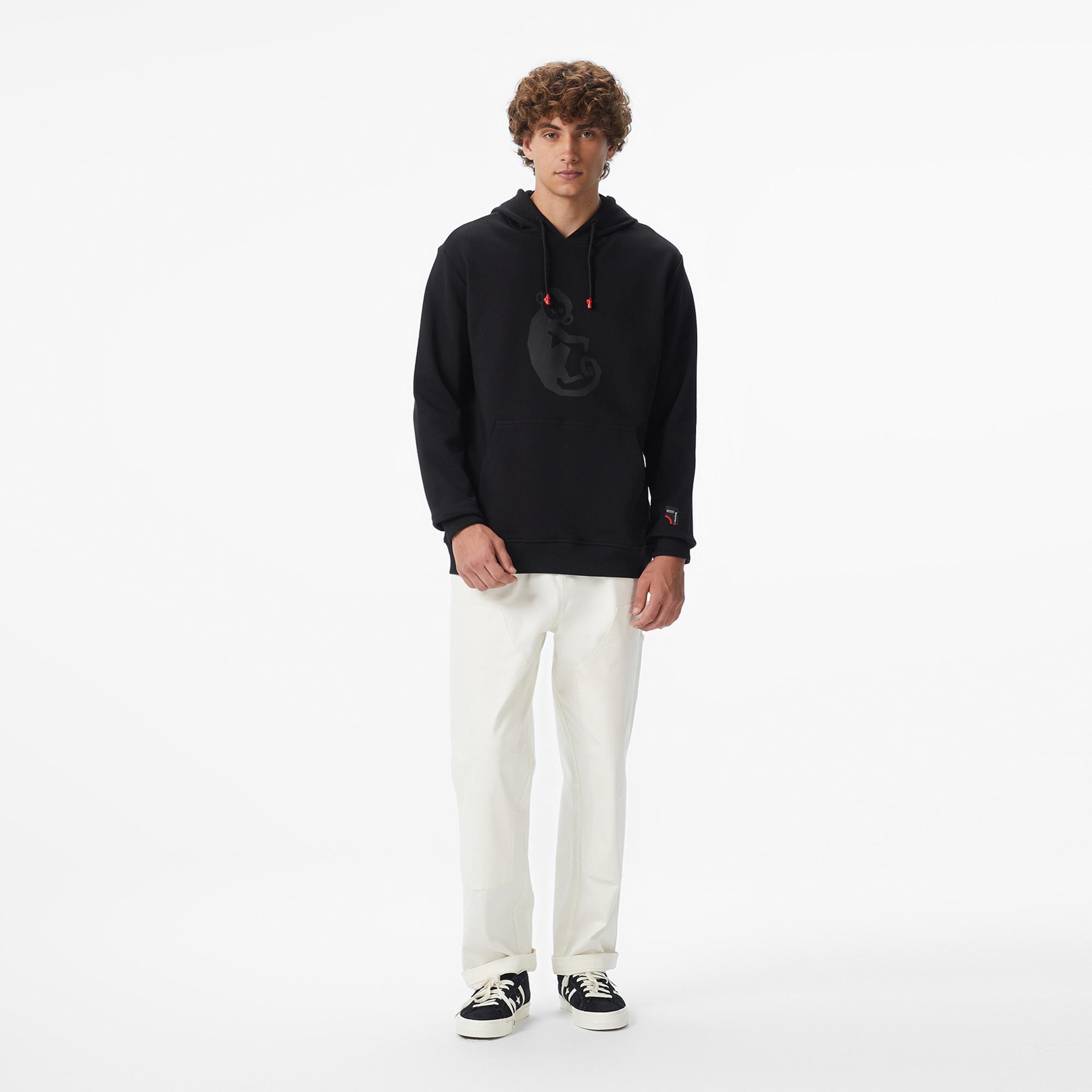 UNITED4 x Monkey Project We Are Family Unisex Siyah Sweatshirt