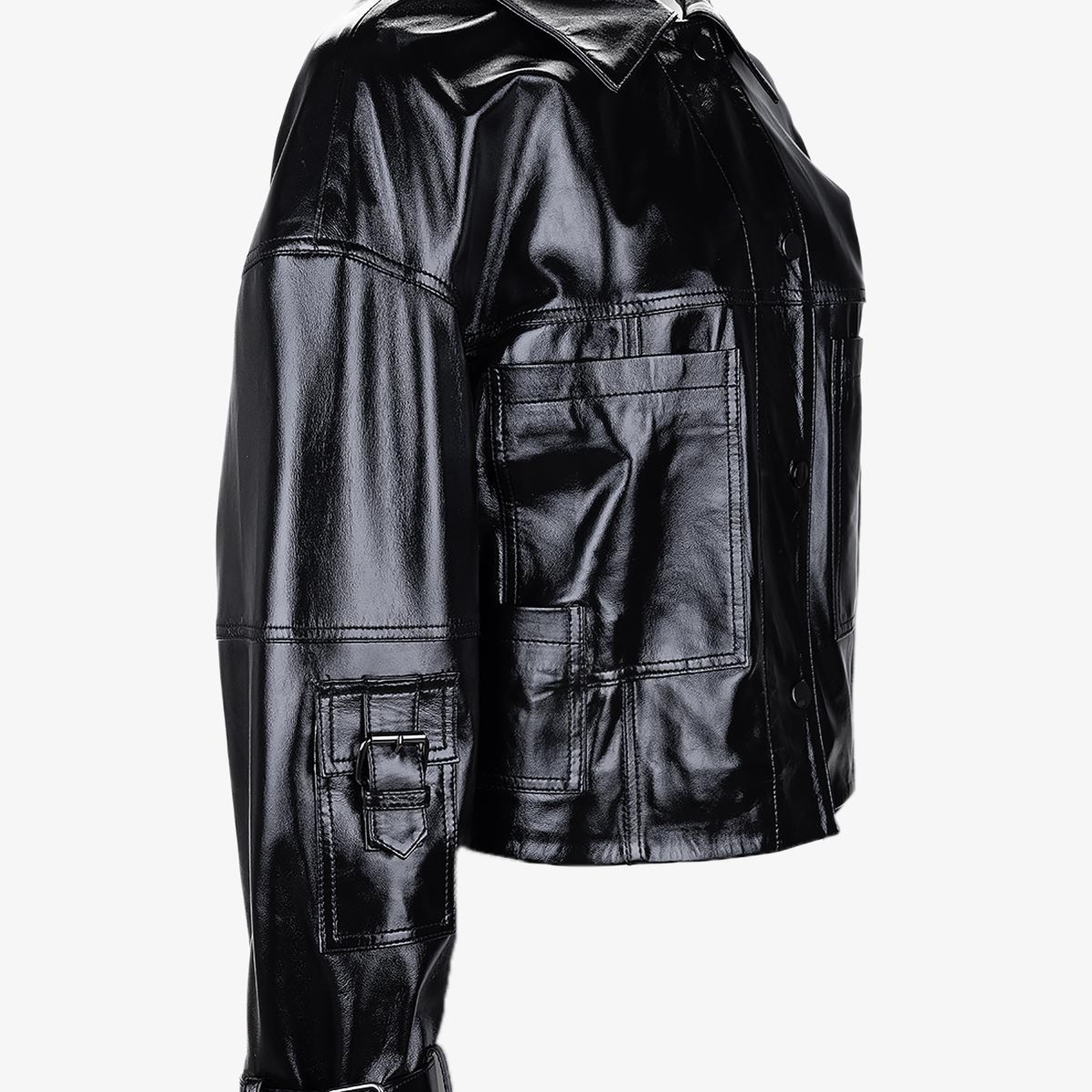 Valmenti Kadın Hakiki Deri Siyah Deri Mont