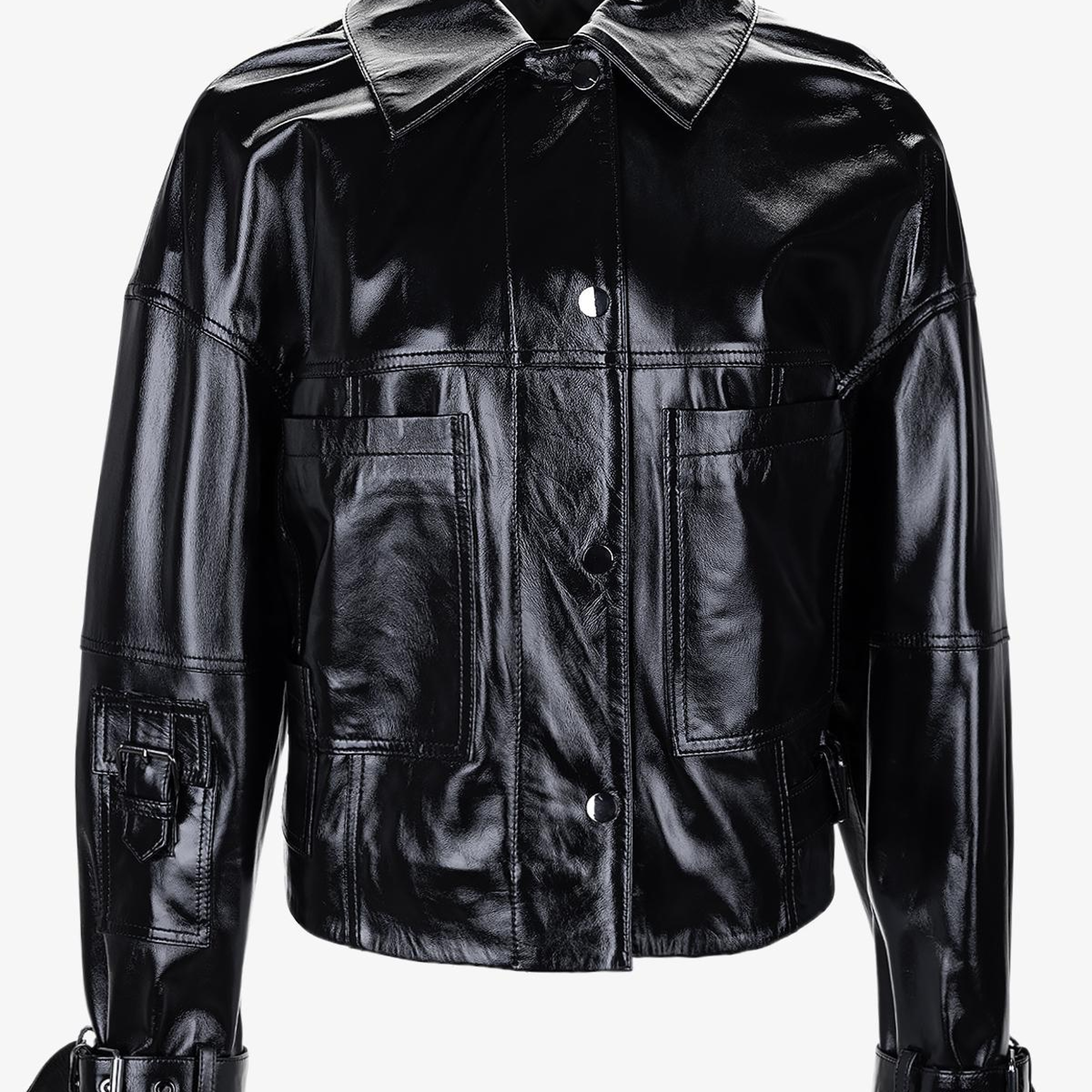 Valmenti Kadın Hakiki Deri Siyah Deri Mont