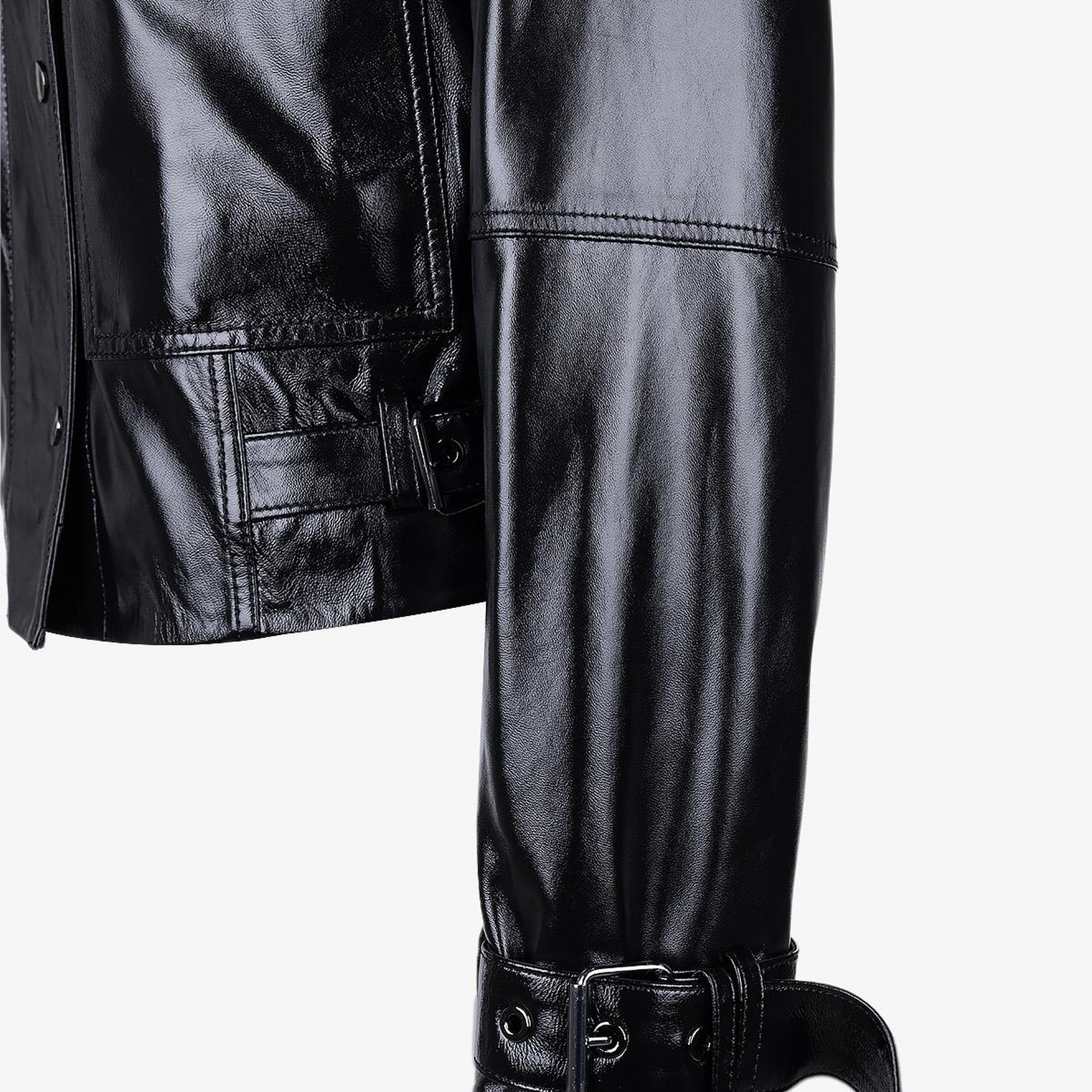 Valmenti Kadın Hakiki Deri Siyah Deri Mont