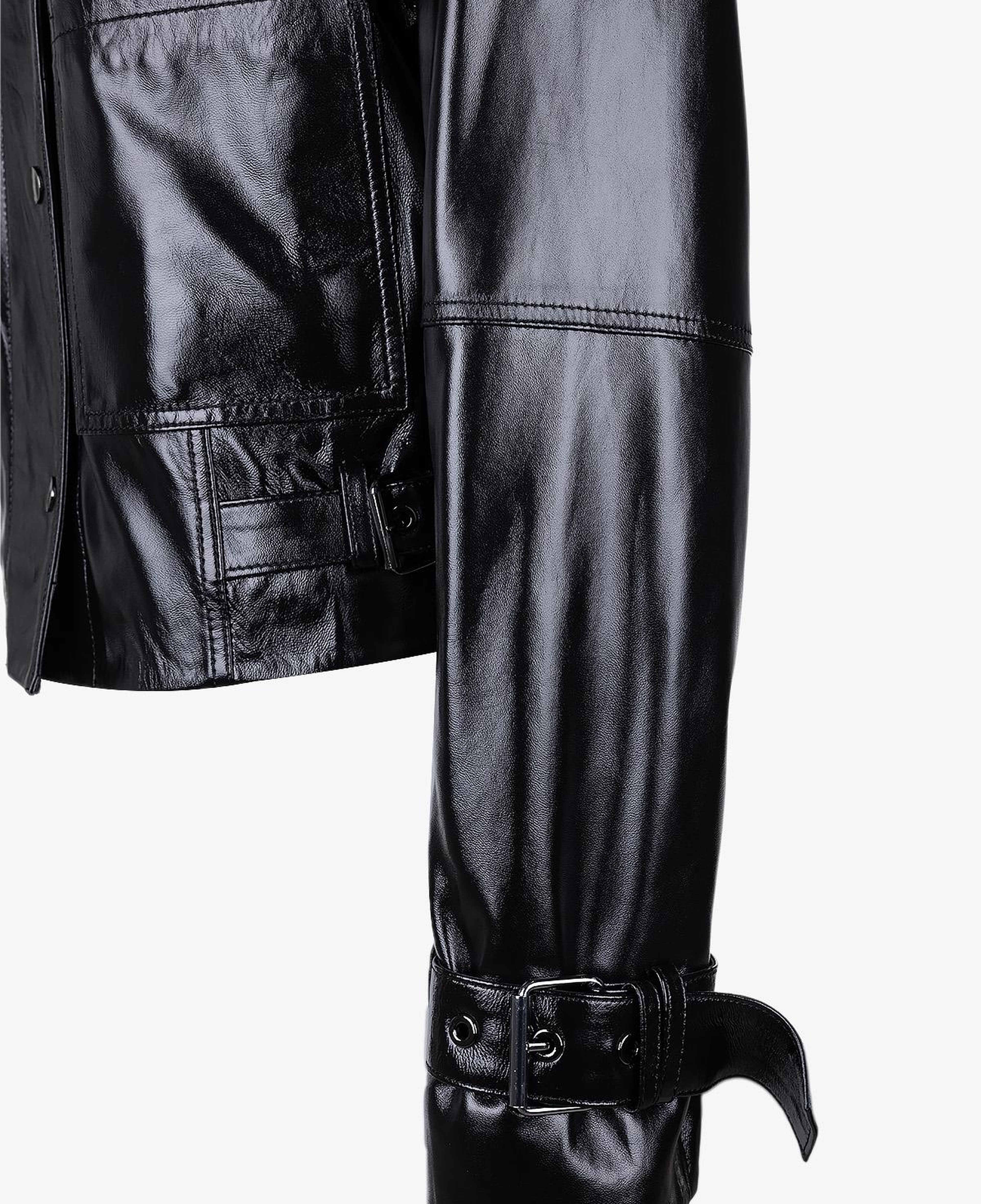 Valmenti Kadın Hakiki Deri Siyah Deri Mont