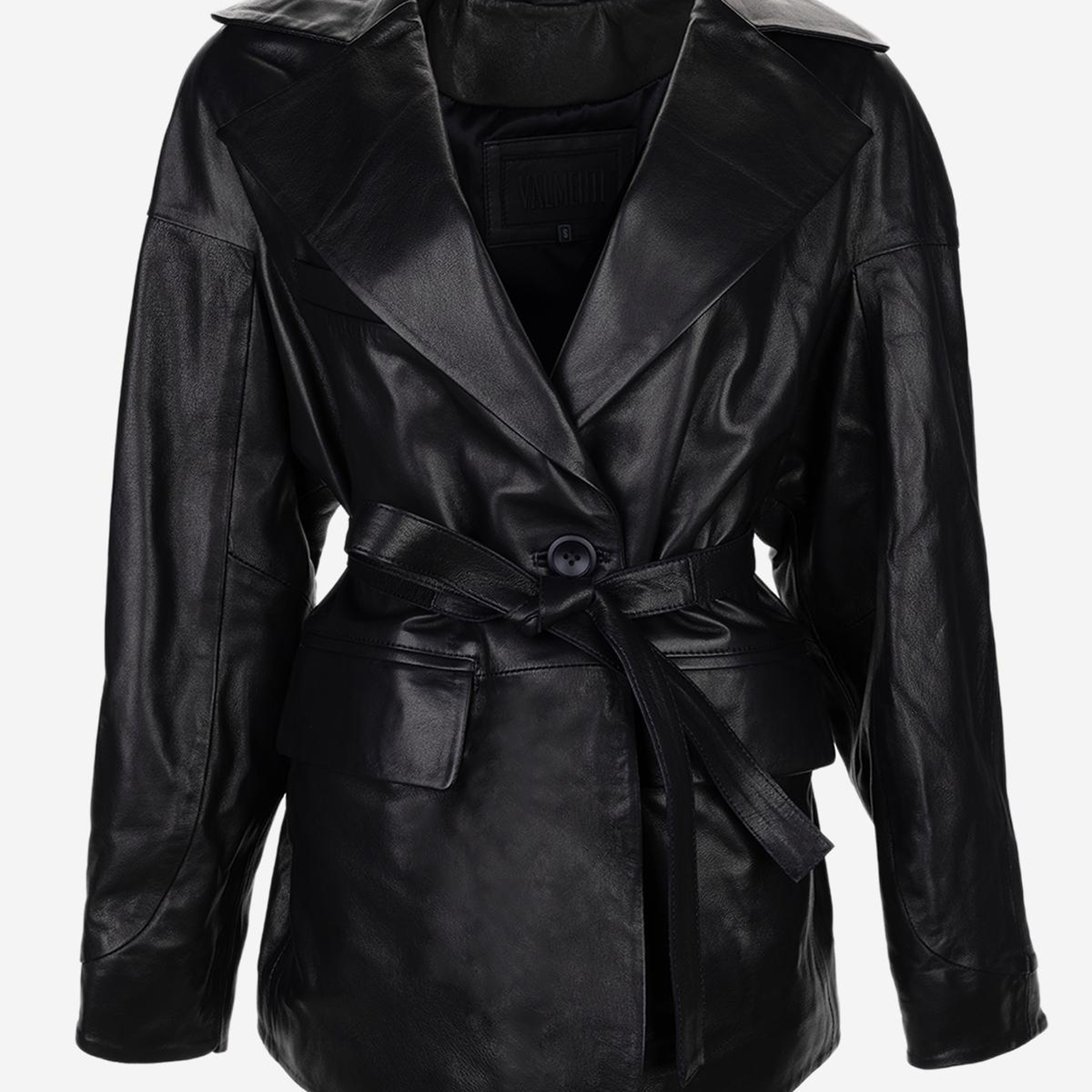 Valmenti Kadın Hakiki Deri Siyah Deri Mont