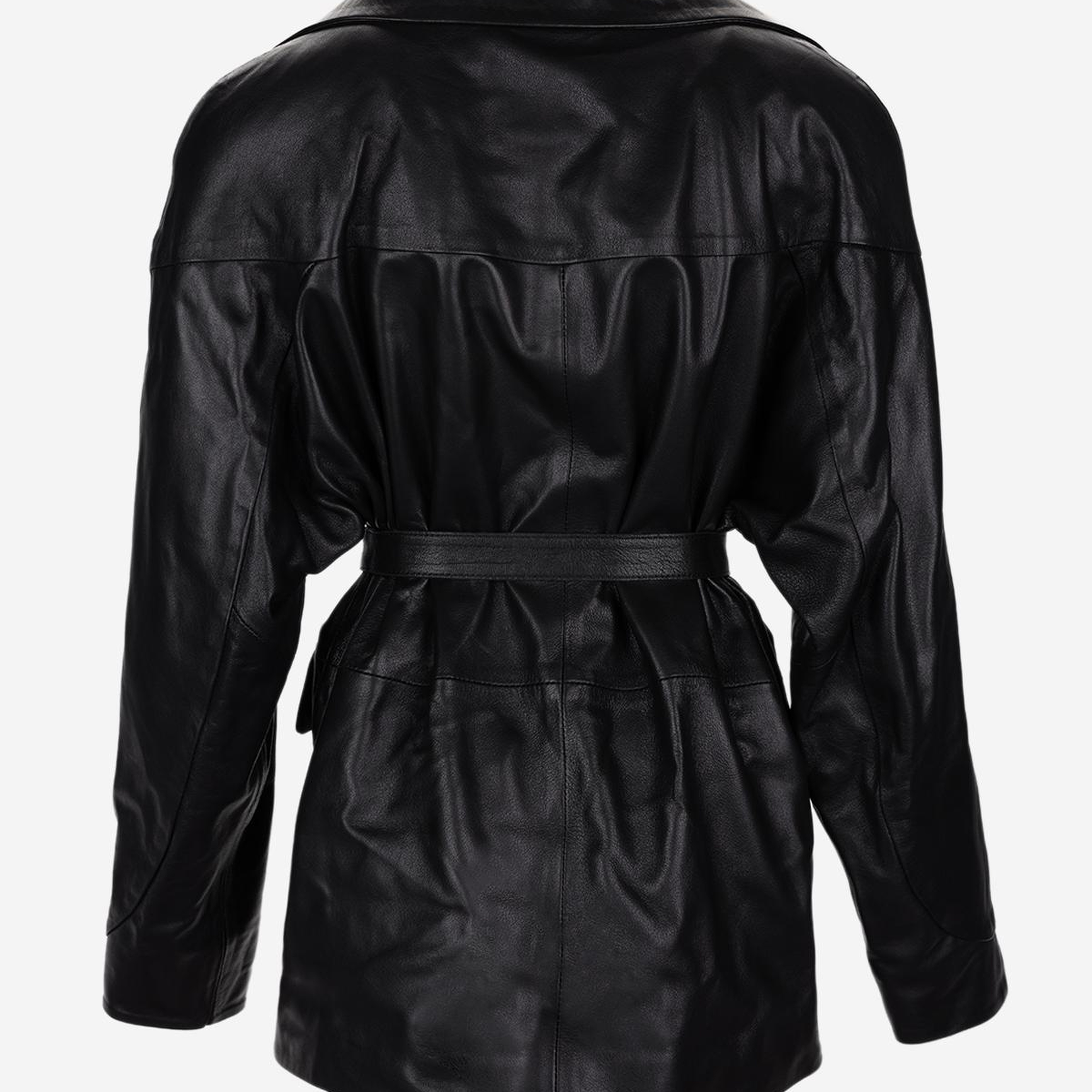 Valmenti Kadın Hakiki Deri Siyah Deri Mont